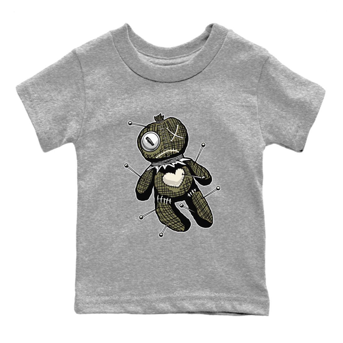 Linen Voodoo Doll snkmatch Tee Kids - Air Jordan 4 Medium Olive