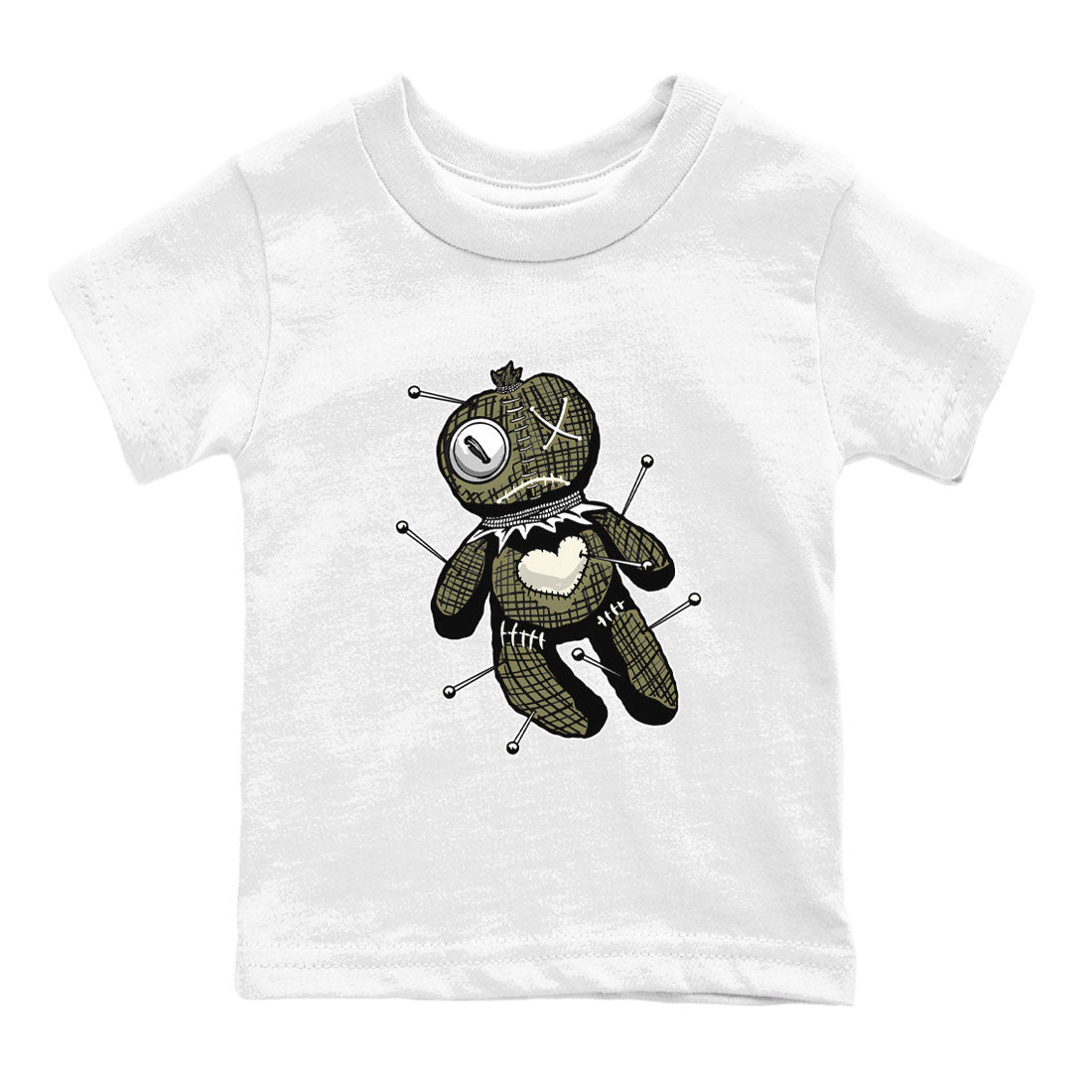 Linen Voodoo Doll snkmatch Tee Kids - Air Jordan 4 Medium Olive