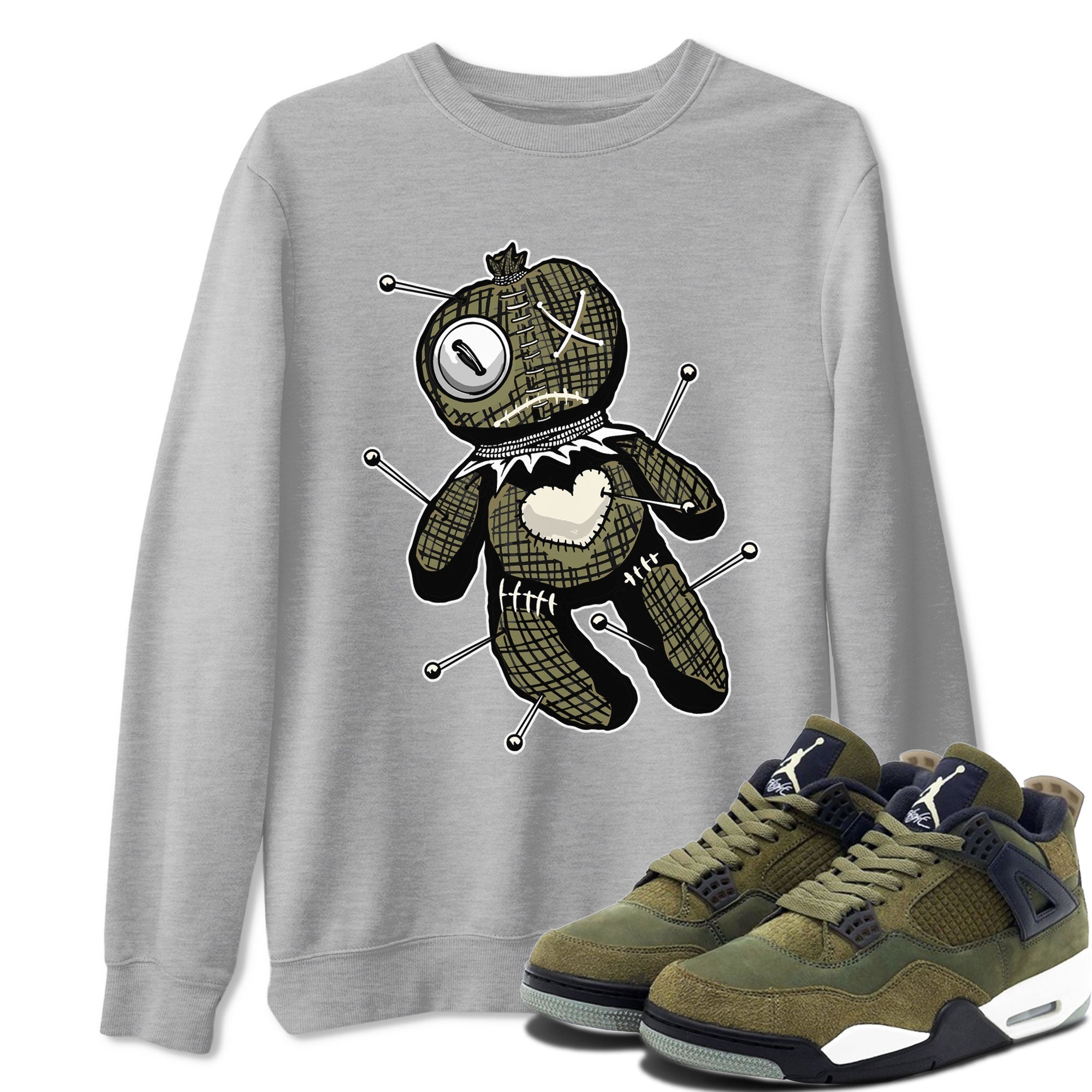 Linen Voodoo Doll snkmatch Tee - Air Jordan 4 Medium Olive