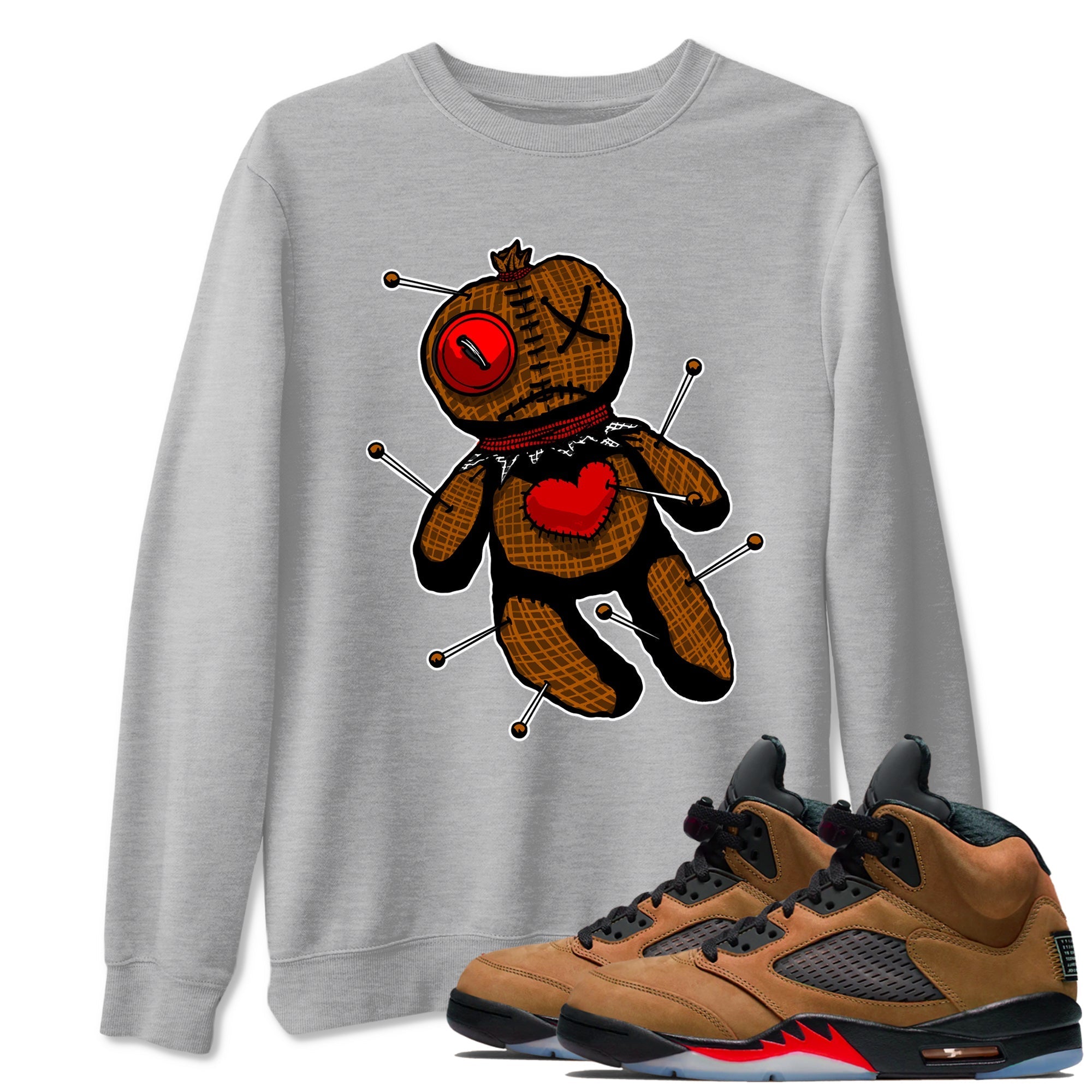 Linen Voodoo Doll snkmatch Tees - Air Jordan 5 Archaeo Brown