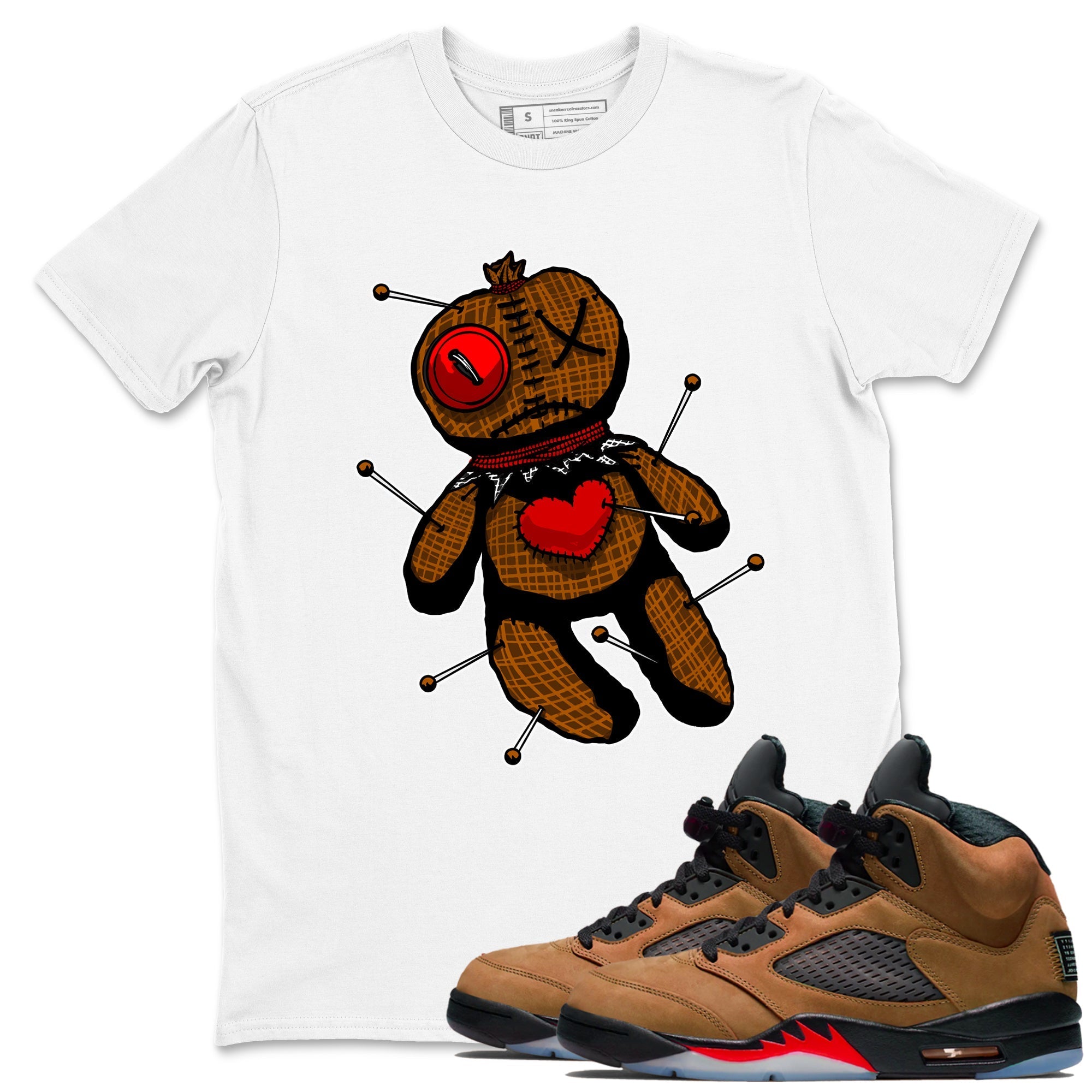 Linen Voodoo Doll snkmatch Tees - Air Jordan 5 Archaeo Brown