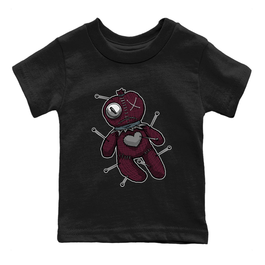 Linen Voodoo Doll Kids Tops - Air Jordan 5 Burgundy