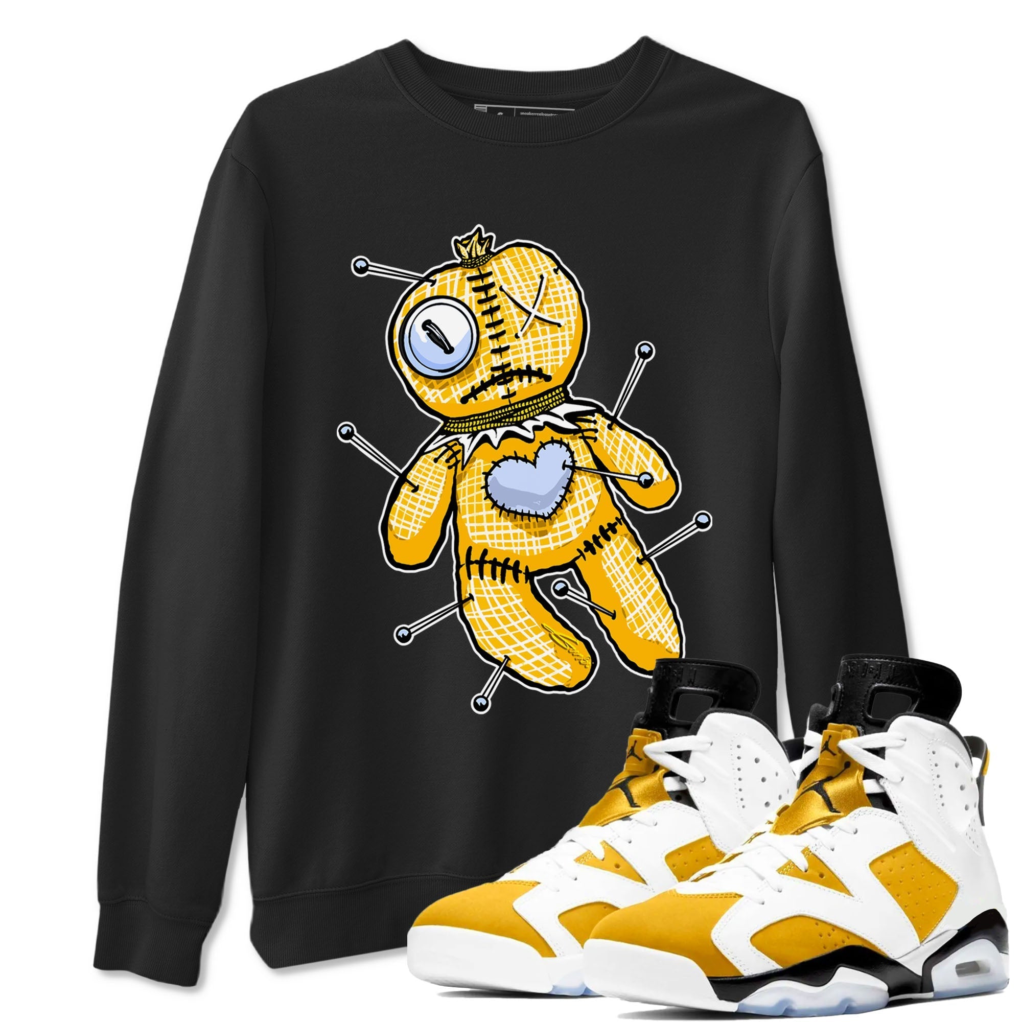Linen Voodoo Doll snkmatch Tees - Air Jordan 6 Yellow Ochre