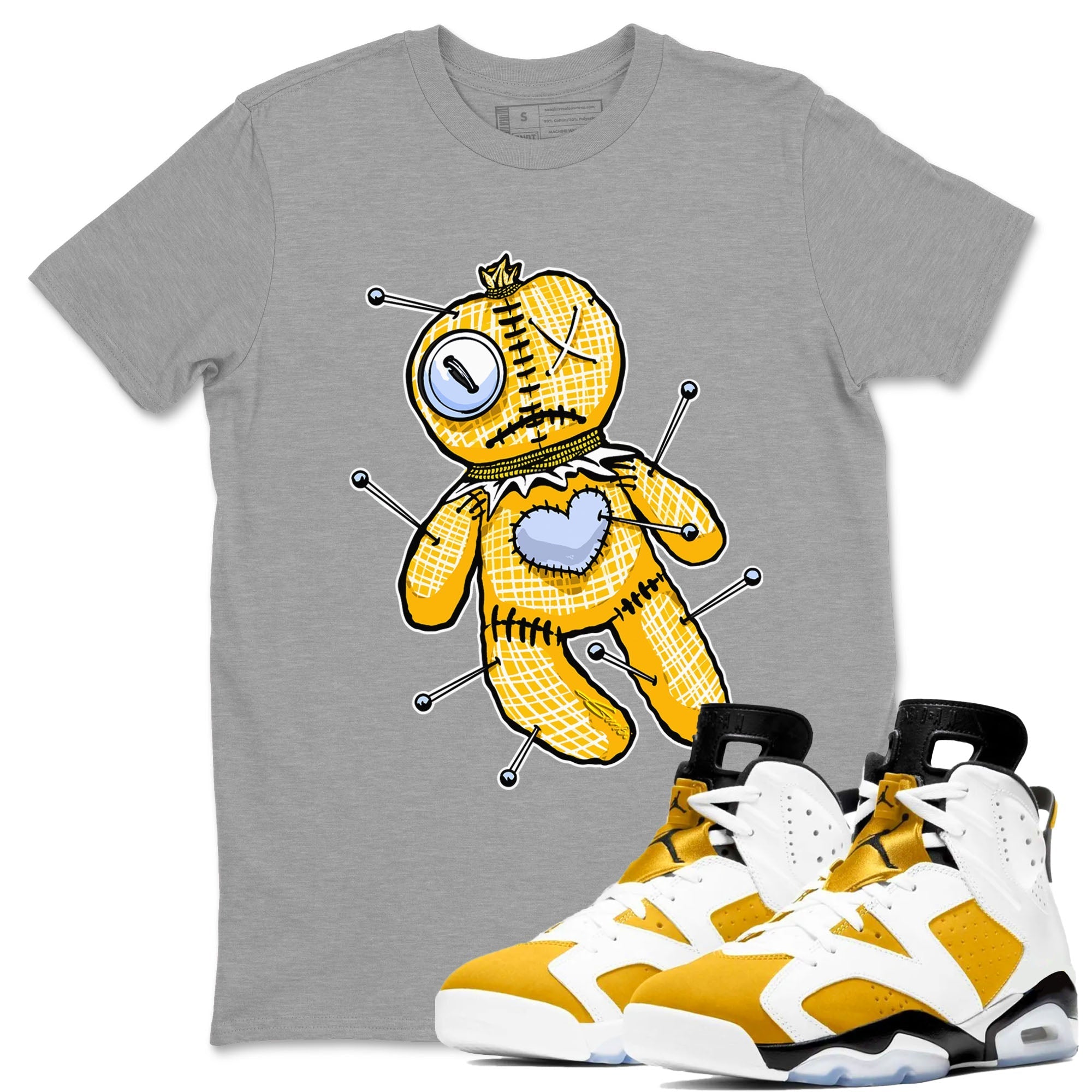 Linen Voodoo Doll snkmatch Tees - Air Jordan 6 Yellow Ochre
