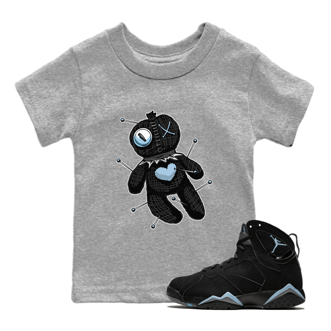 Linen Voodoo Doll Kids Tops - Air Jordan 7 Chambray