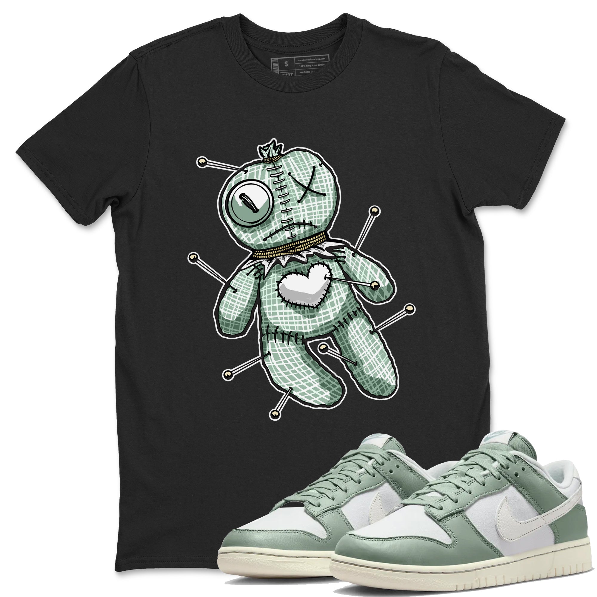 Linen Voodoo Doll Unisex Tops - Dunk Mica Green