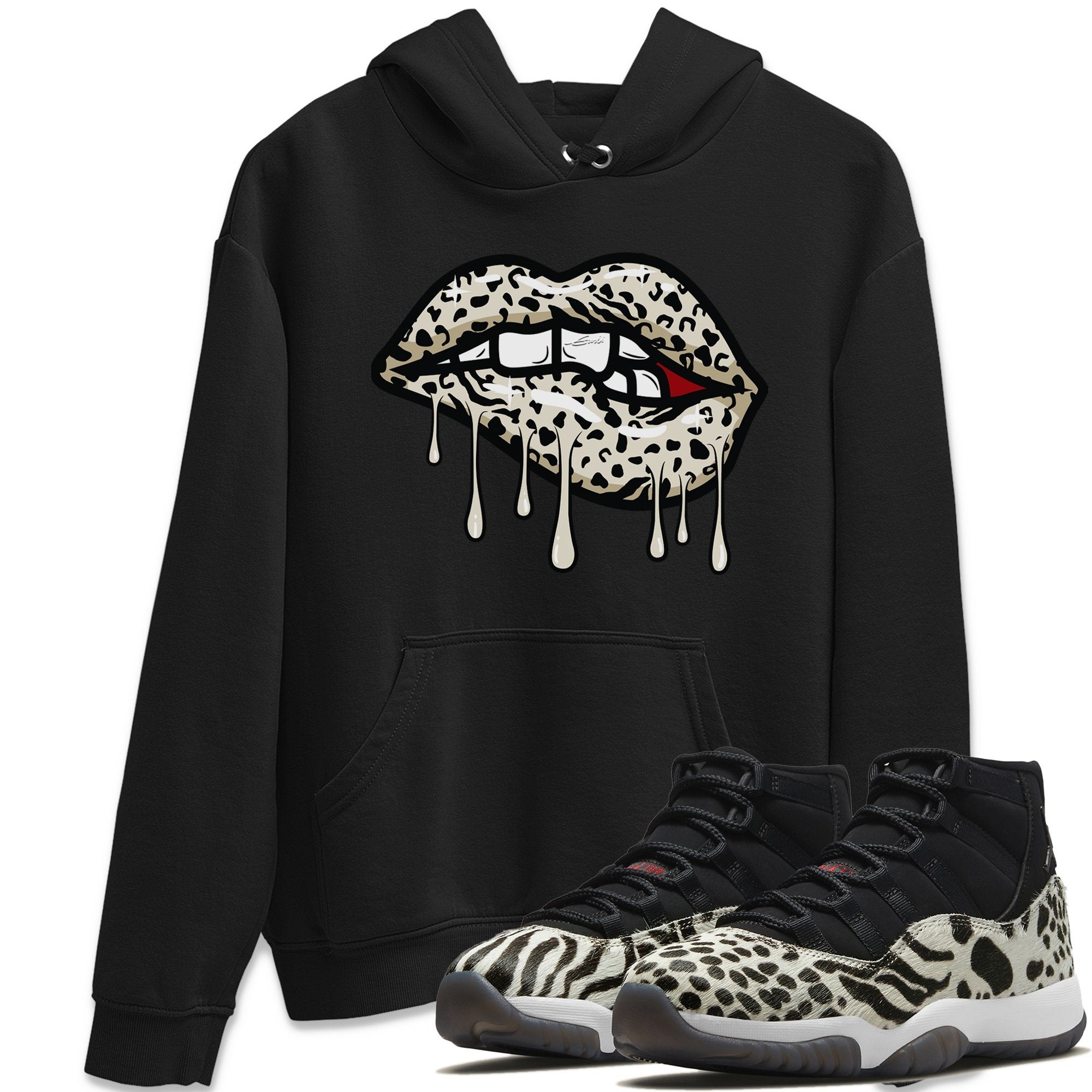 Lips Bite Unisex Tops - Air Jordan 11 Animal Instinct