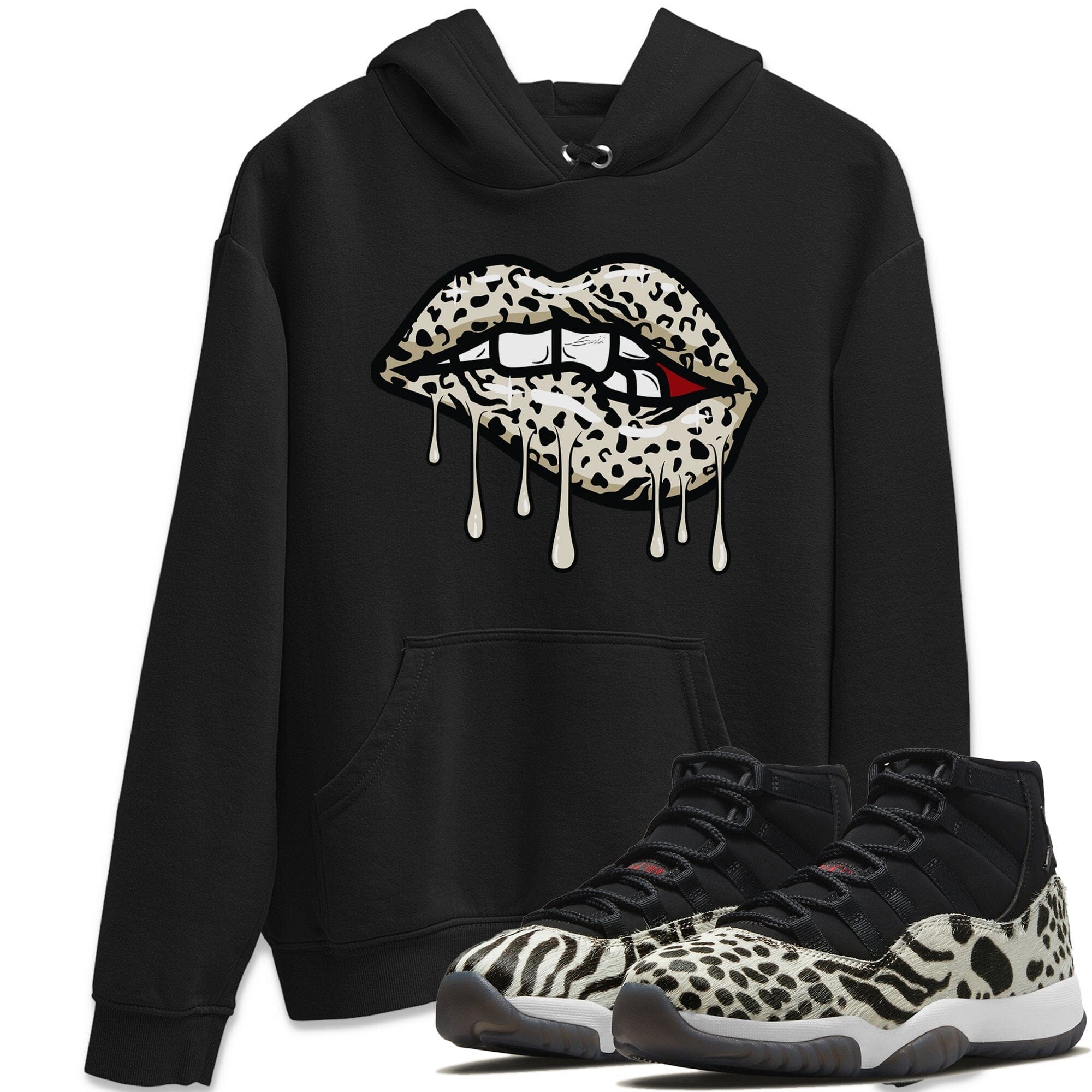 Lips Bite Unisex Tops - Air Jordan 11 Animal Instinct