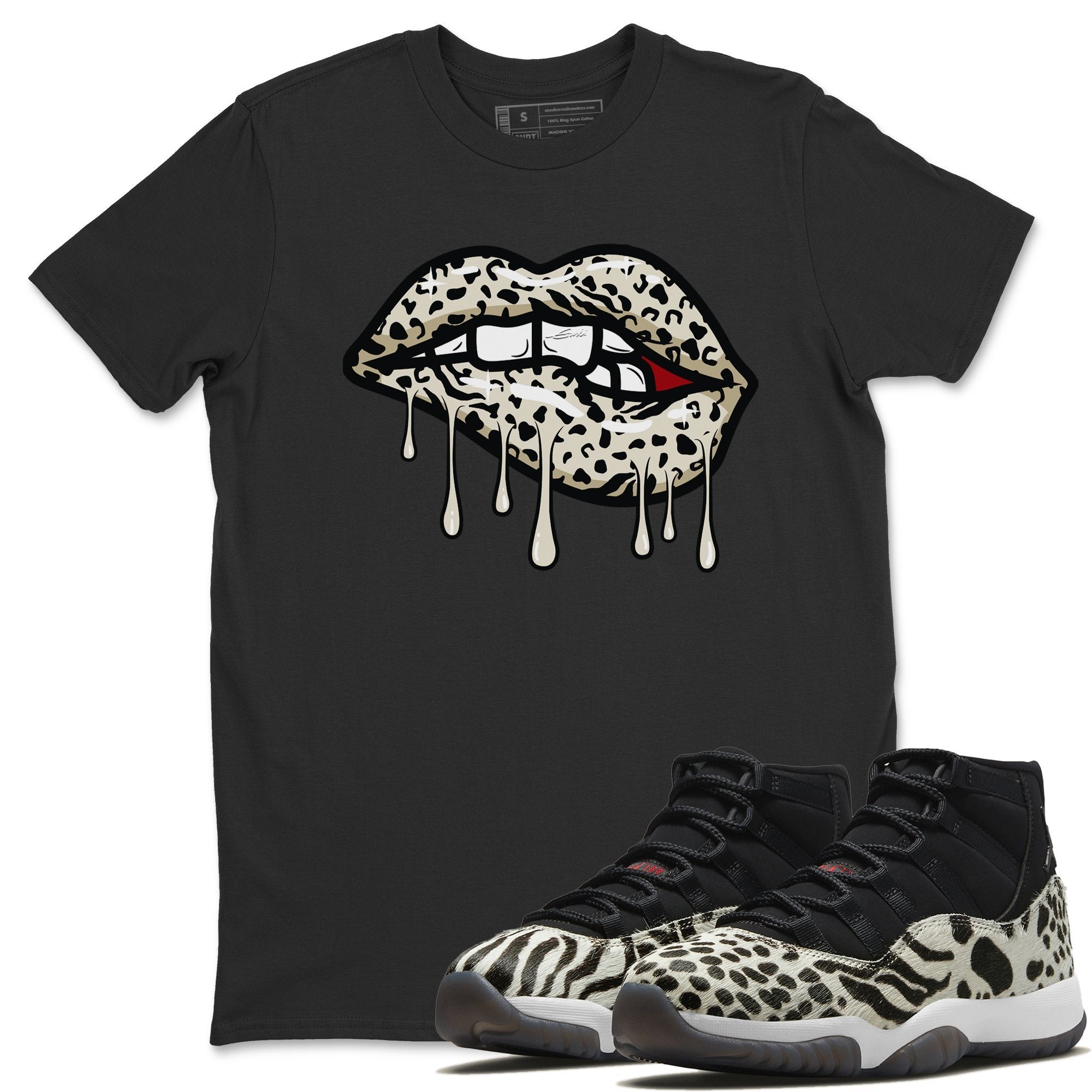 Lips Bite Unisex Tops - Air Jordan 11 Animal Instinct