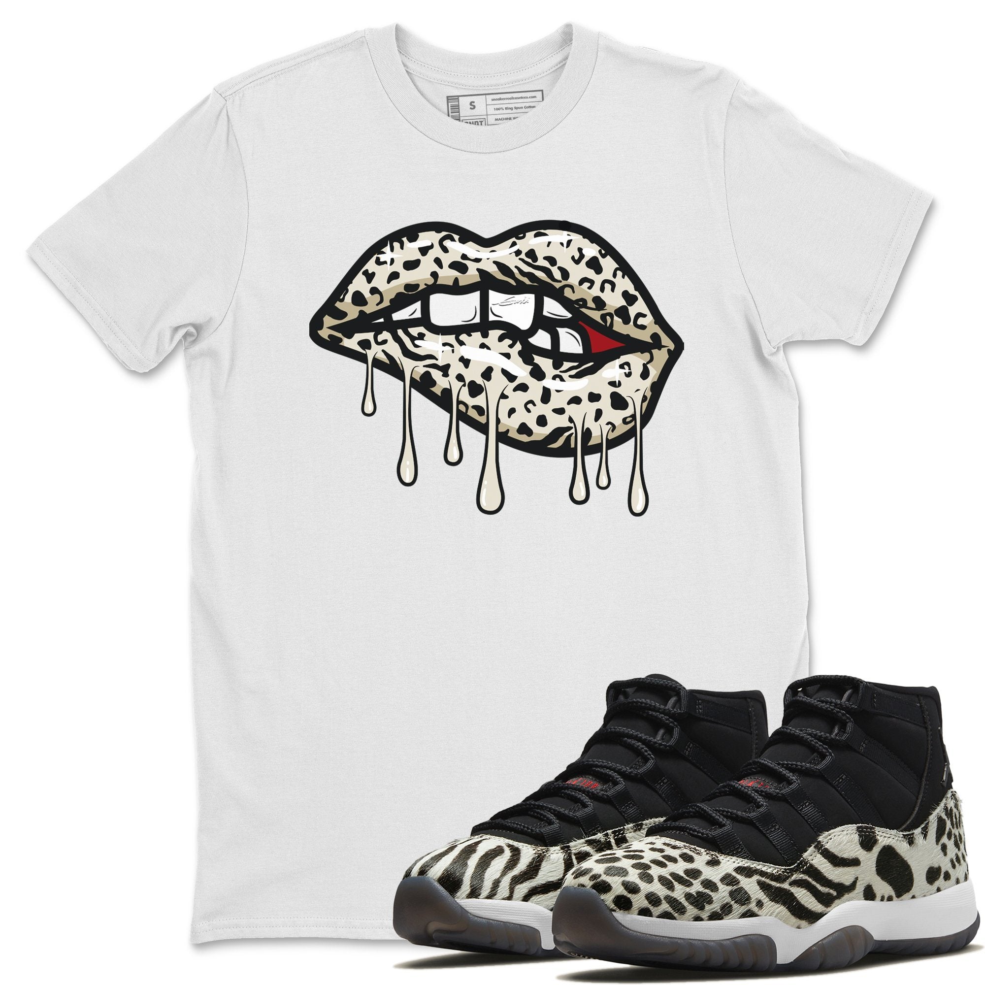 Lips Bite Unisex Tops - Air Jordan 11 Animal Instinct