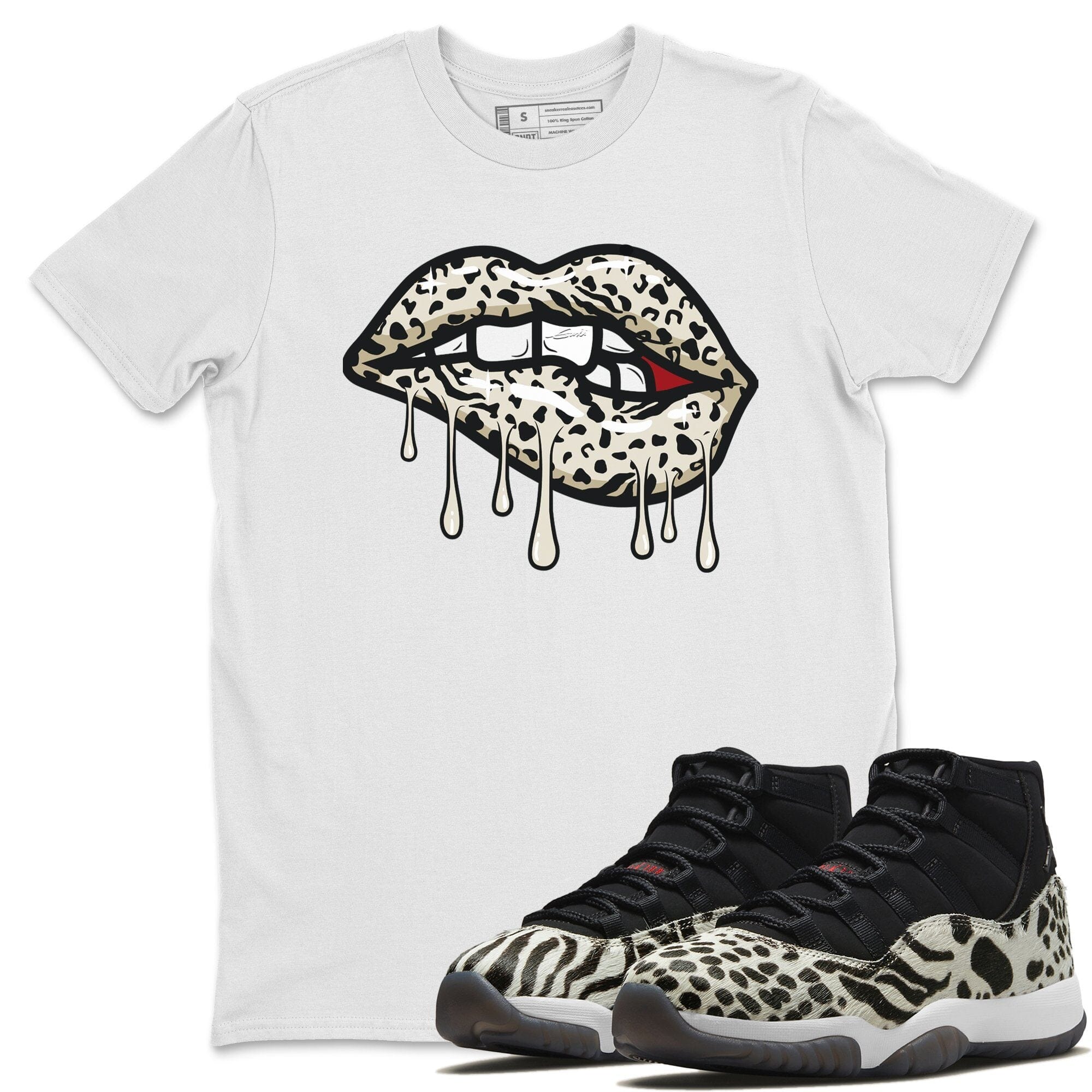 Lips Bite Unisex Tops - Air Jordan 11 Animal Instinct