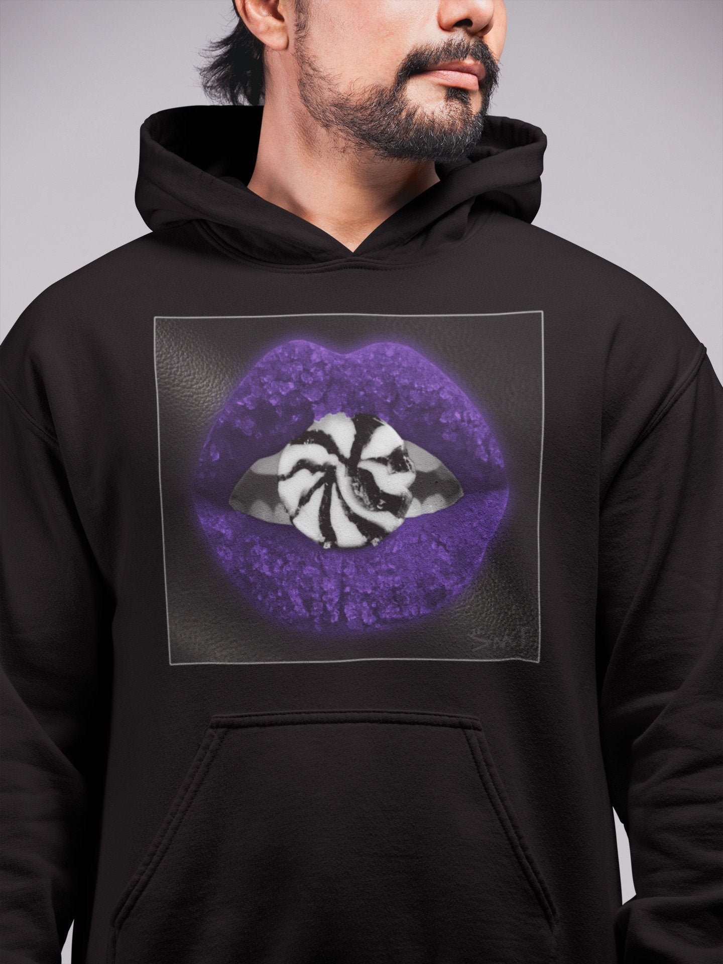 Lips Candy Unisex Tops - Air Jordan 1 Court Purple