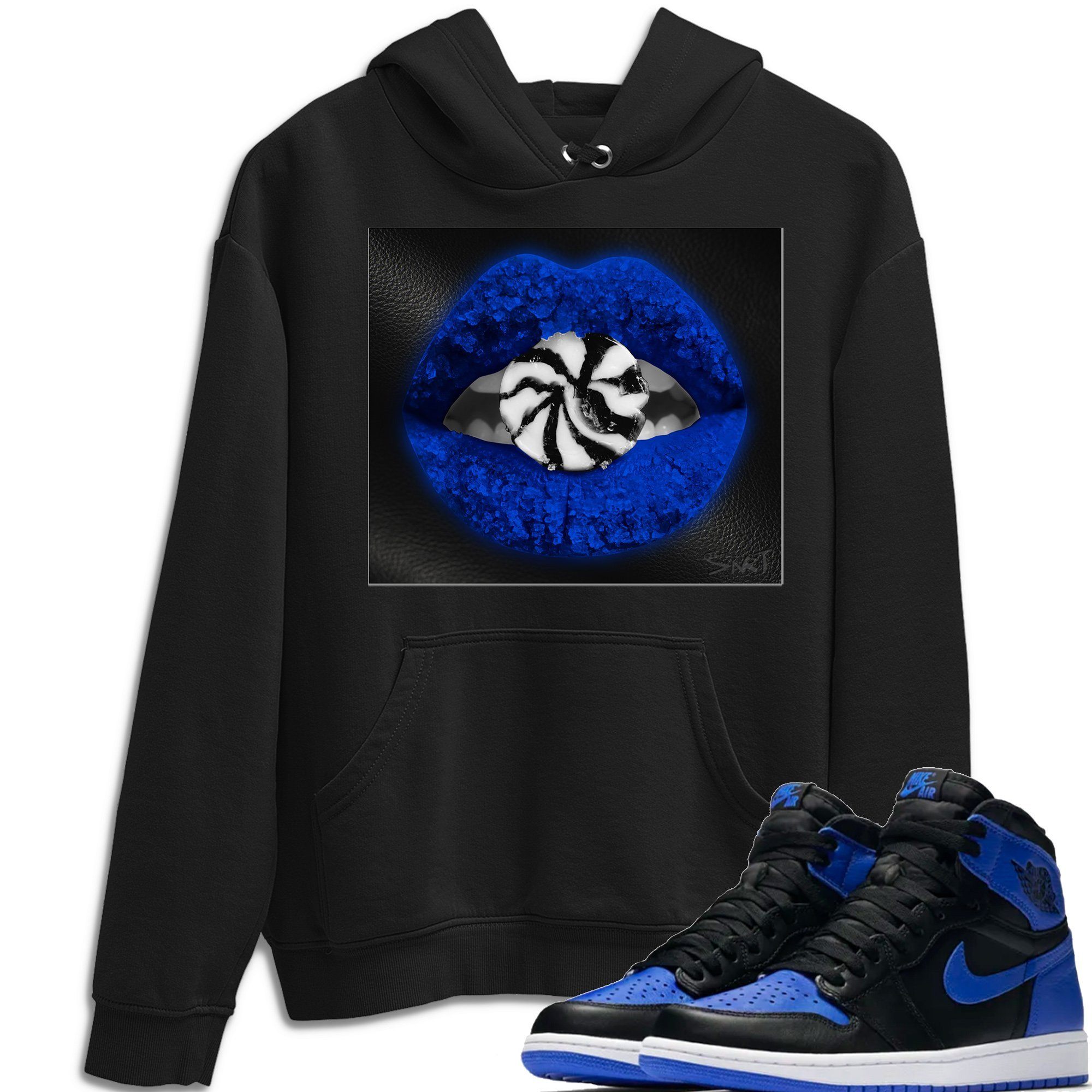 Lips Candy Unisex Tops - Air Jordan 1 Royal Black