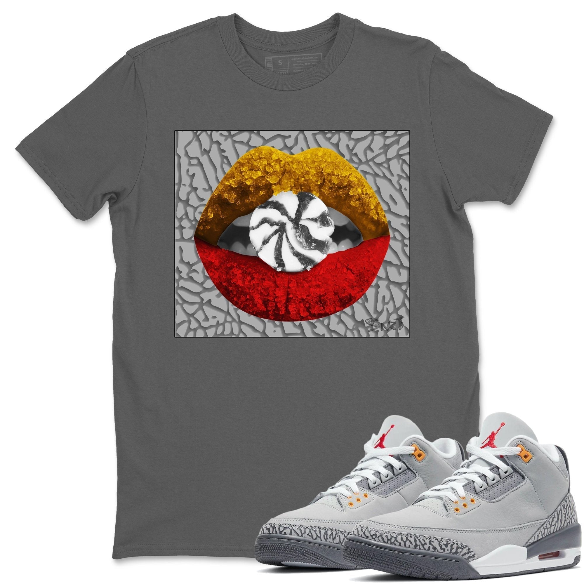 Lips Candy Unisex Tops - Air Jordan 3 Cool Grey