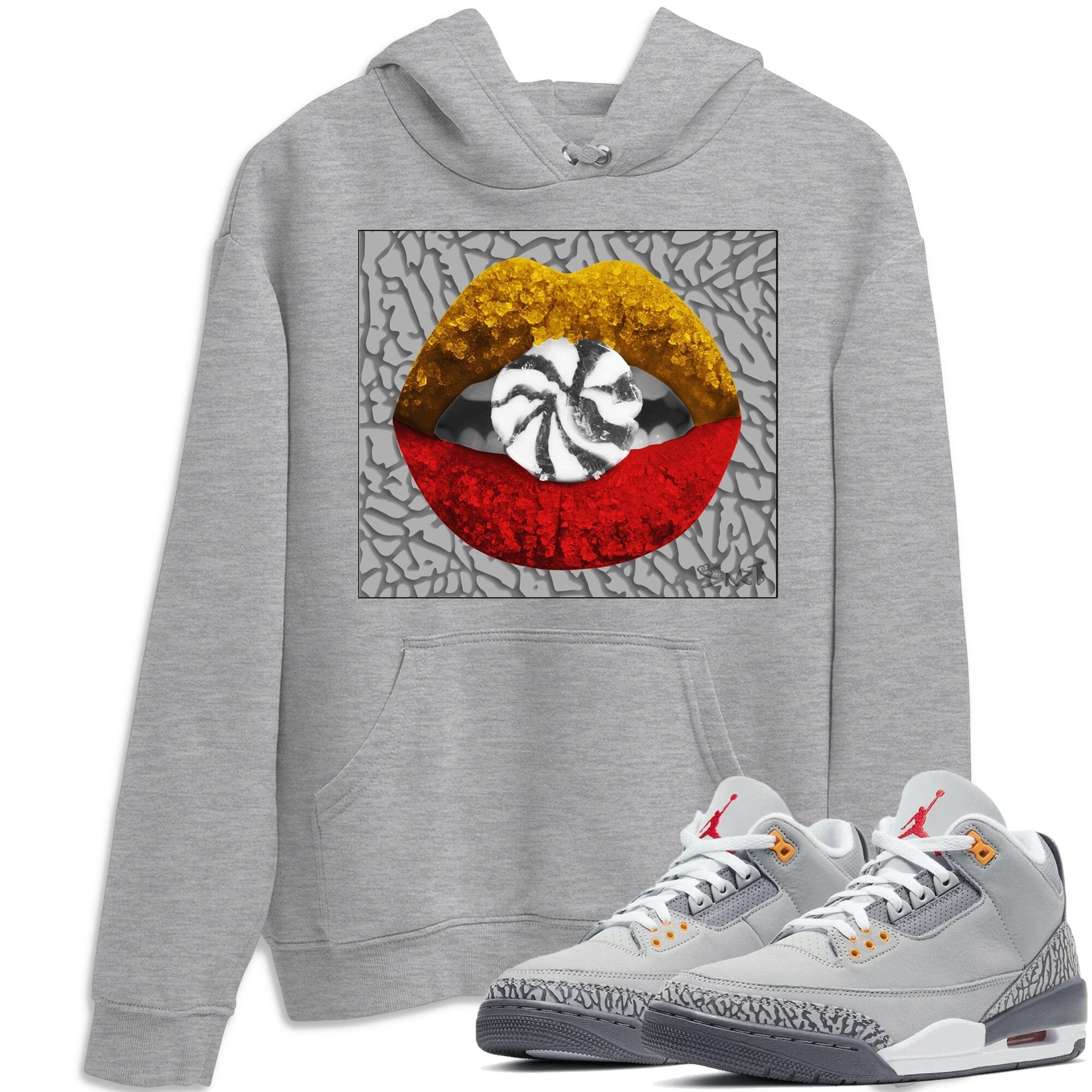 Lips Candy Unisex Tops - Air Jordan 3 Cool Grey