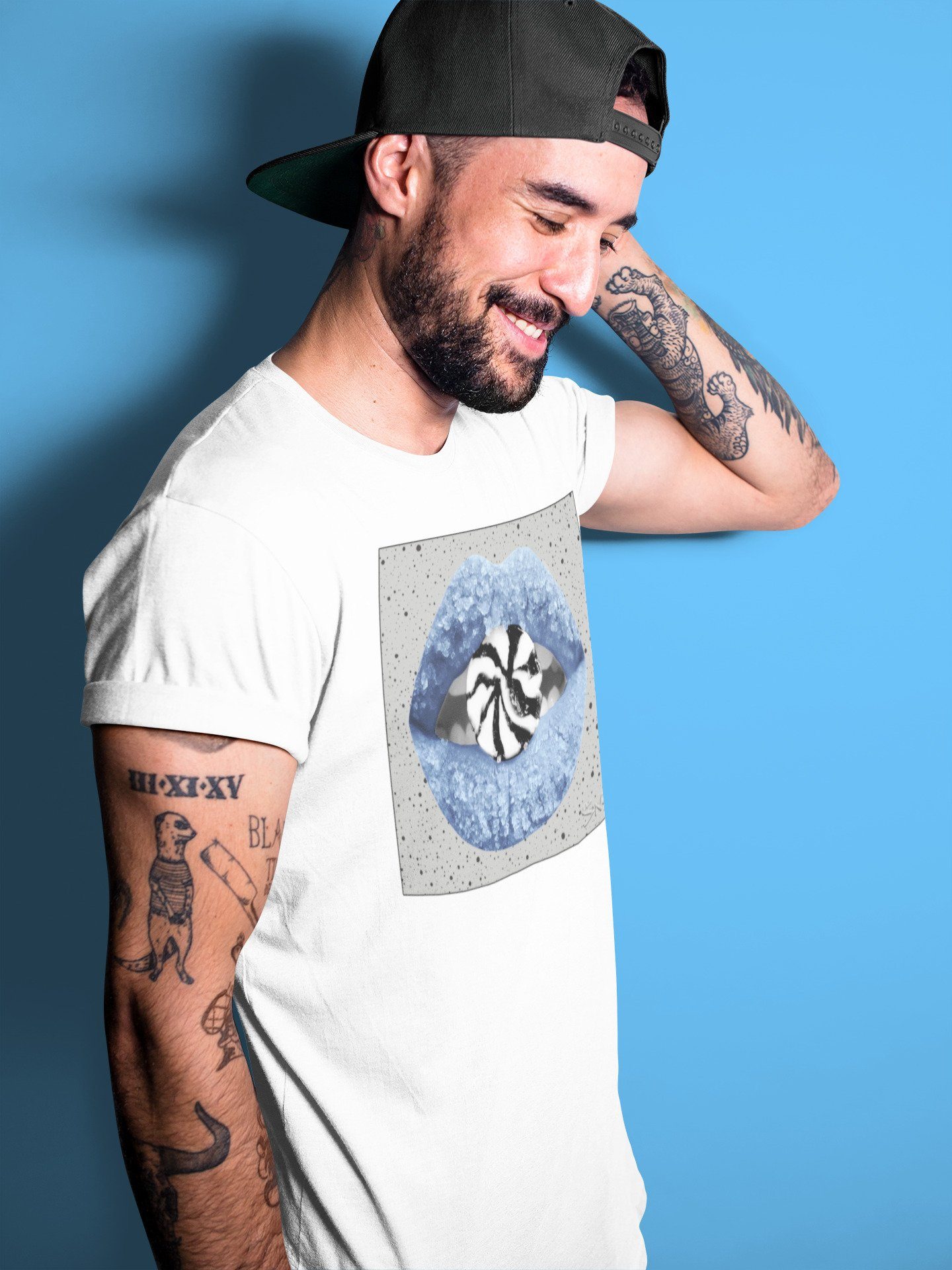 Lips Candy Unisex Tops - Air Jordan 4 University Blue
