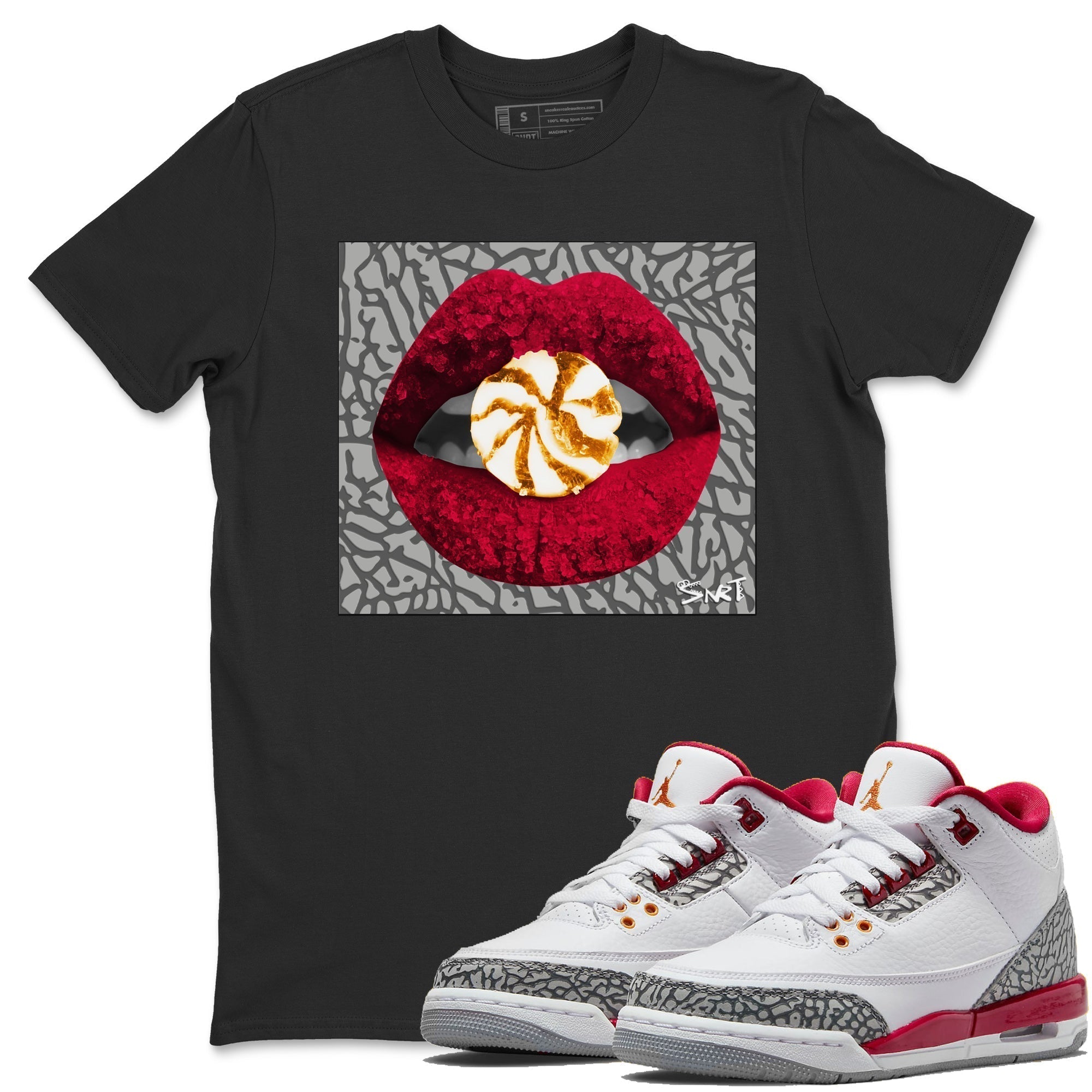 Lips Candy Unisex Tops - Air Jordan 3 Cardinal