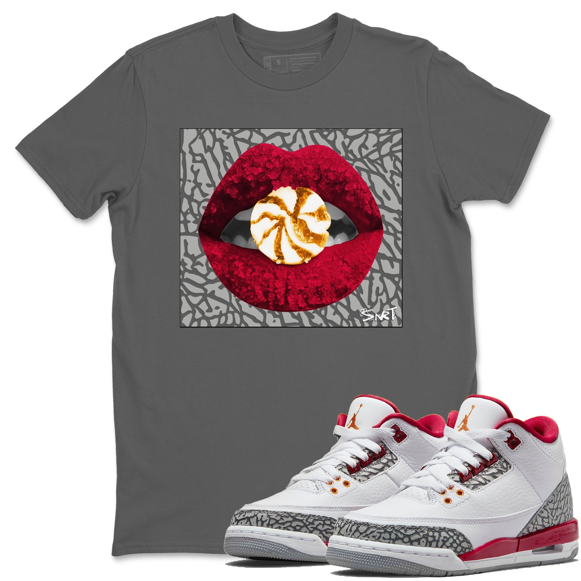 Lips Candy Unisex Tops - Air Jordan 3 Cardinal