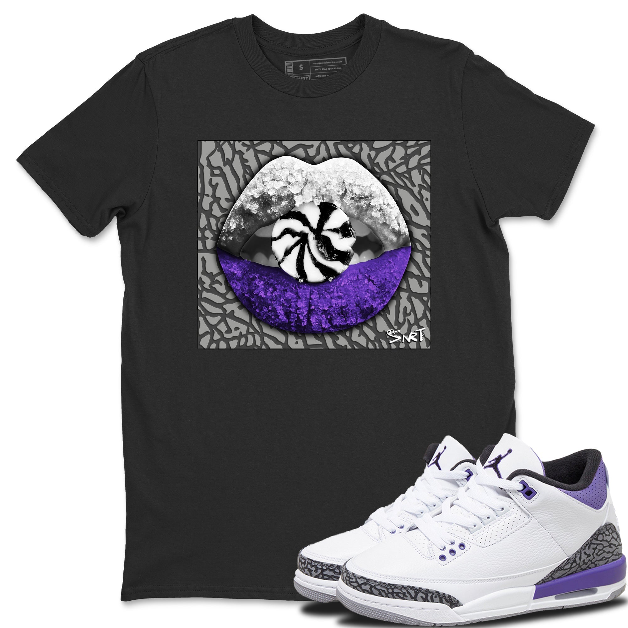 Lips Candy Unisex Tops - Air Jordan 3 Dark Iris