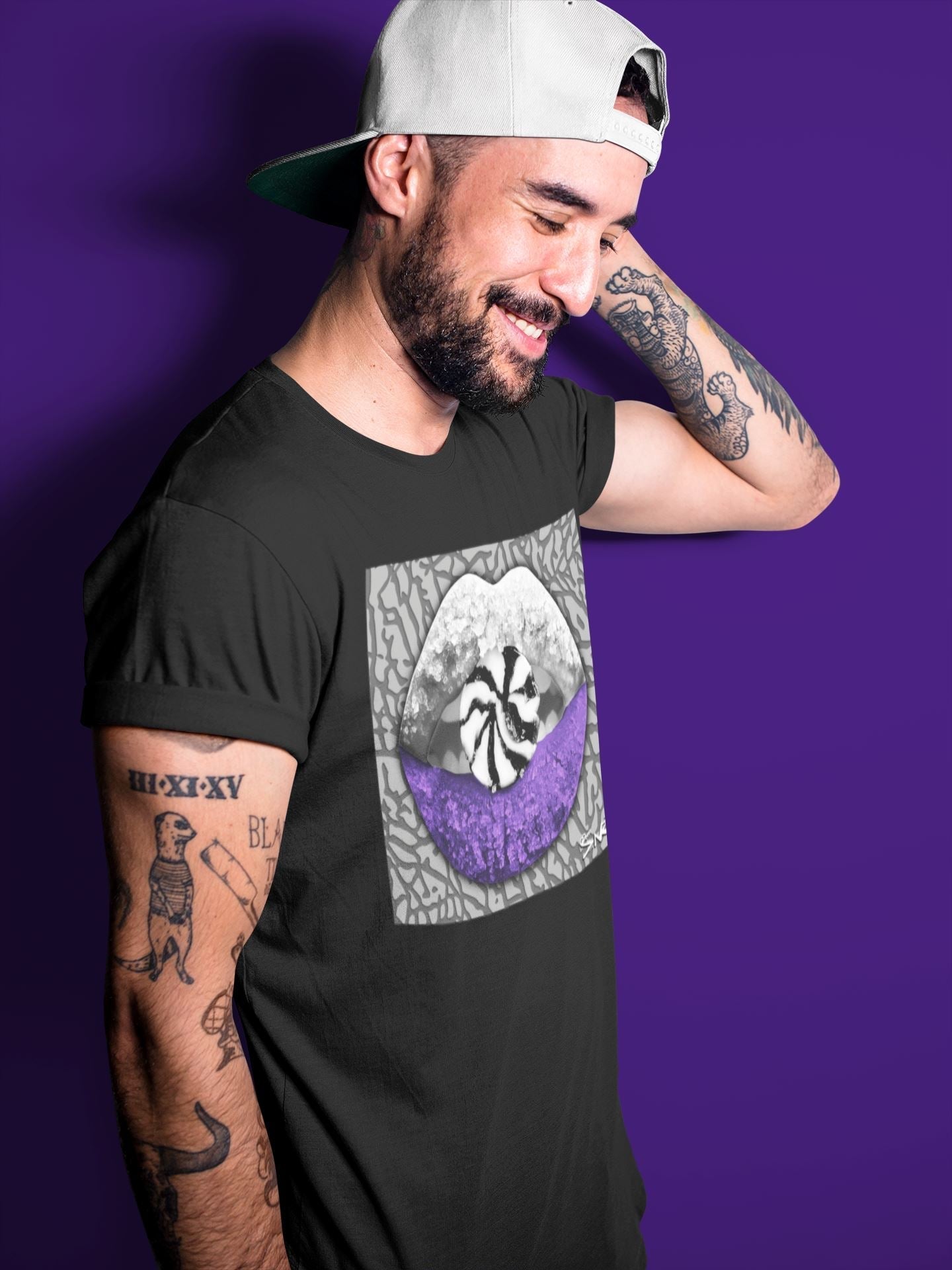 Lips Candy Unisex Tops - Air Jordan 3 Dark Iris