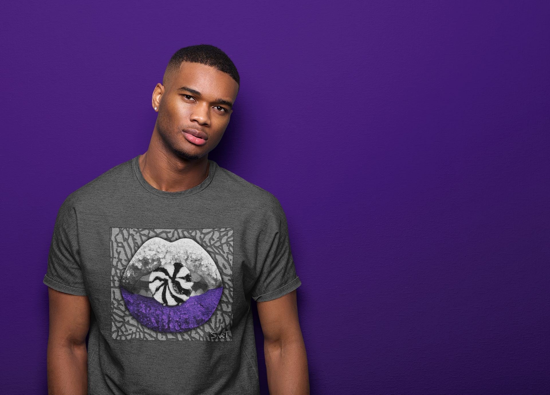 Lips Candy Unisex Tops - Air Jordan 3 Dark Iris