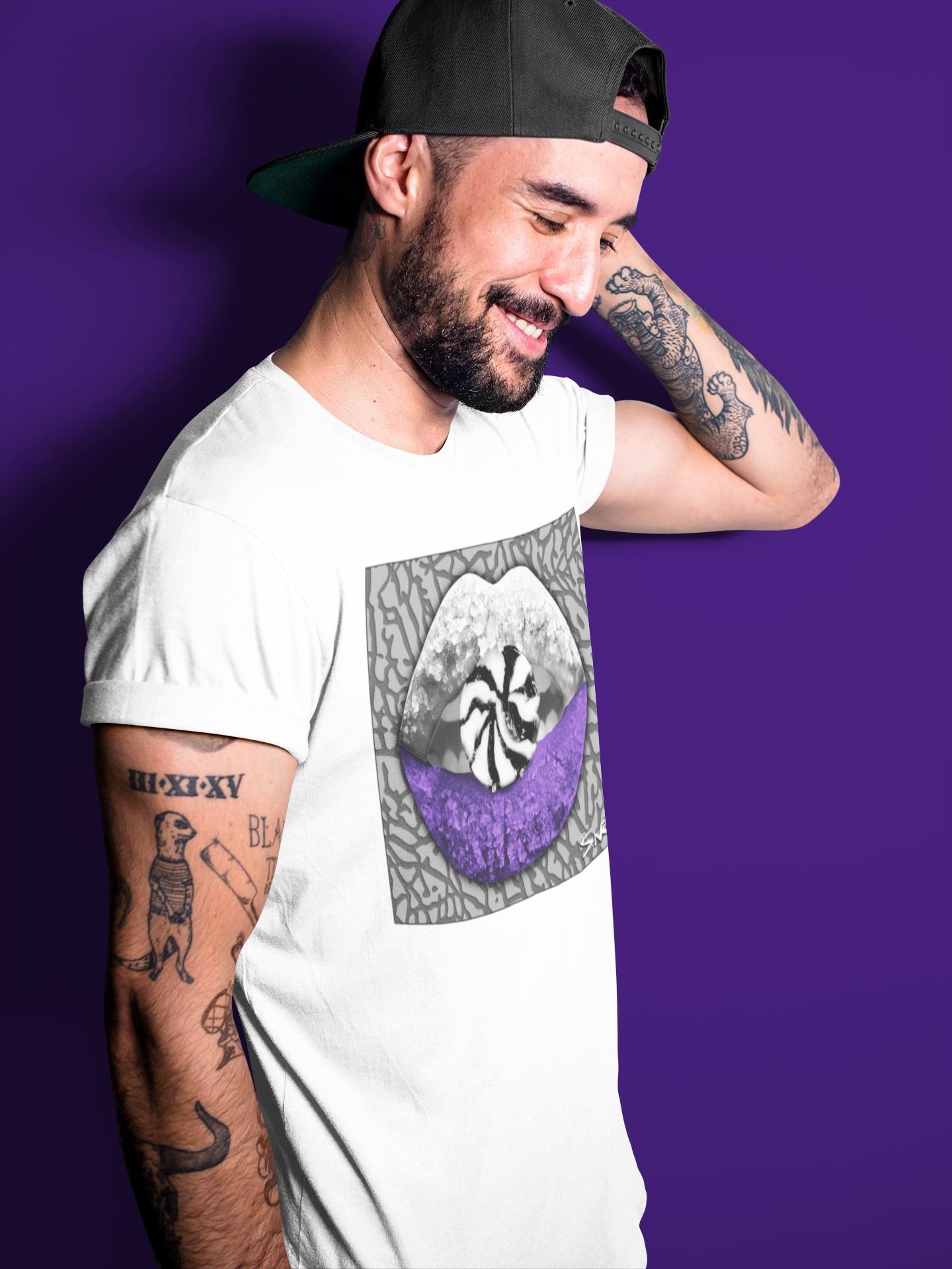 Lips Candy Unisex Tops - Air Jordan 3 Dark Iris