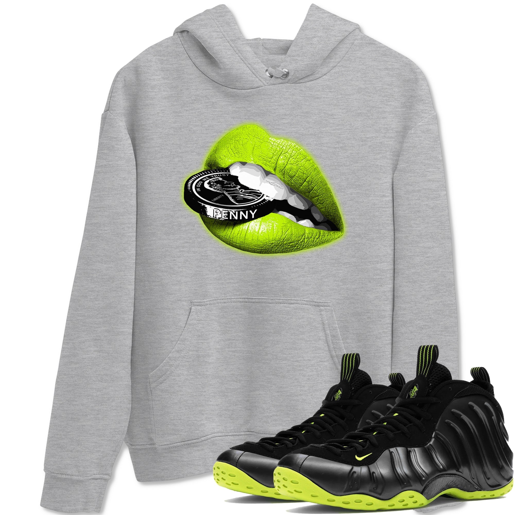 Lips Coin snkmatch Tees - Air Foamposite One Black Volt