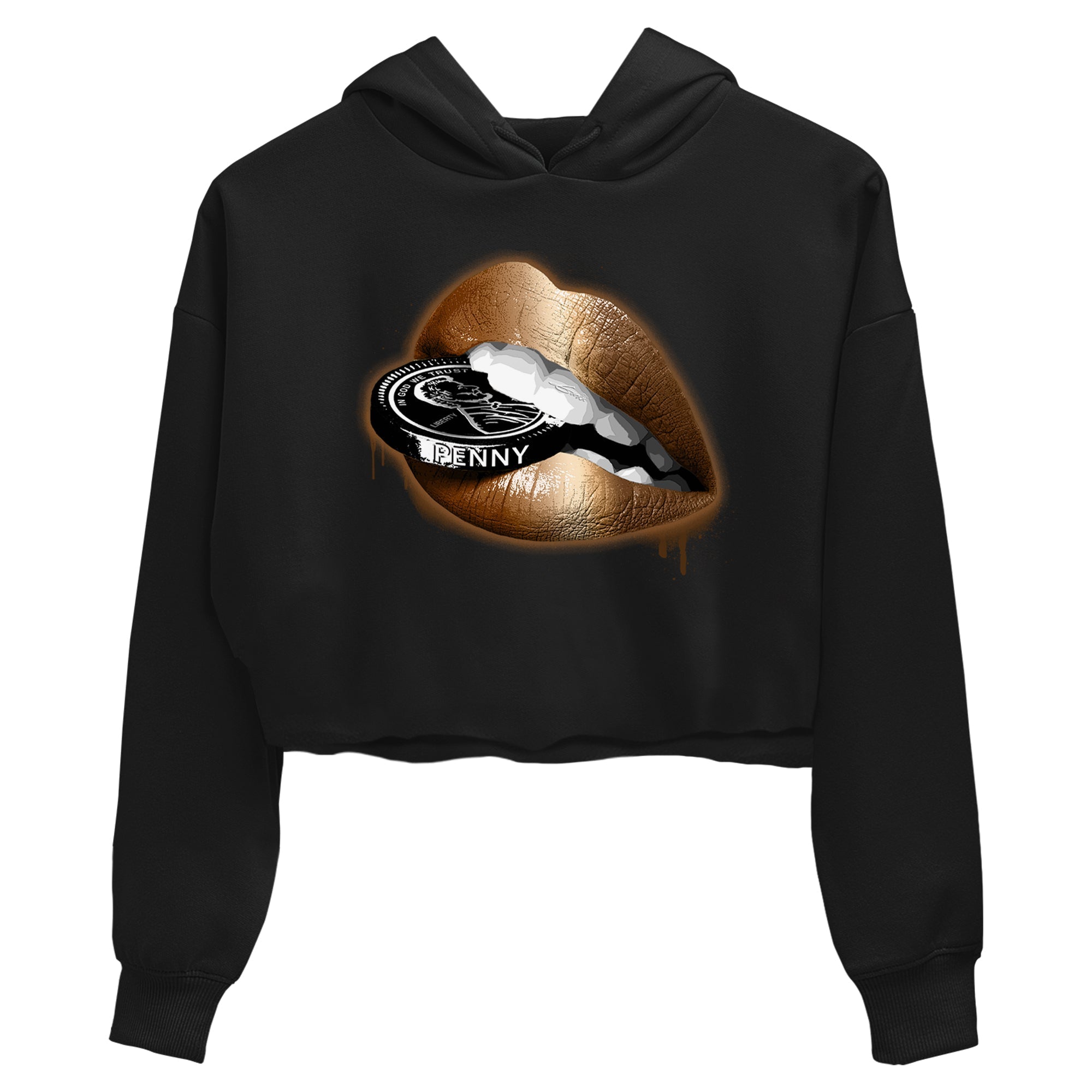Lips Coin snkmatch Women's Top - Air Foamposite One Metallic Copper