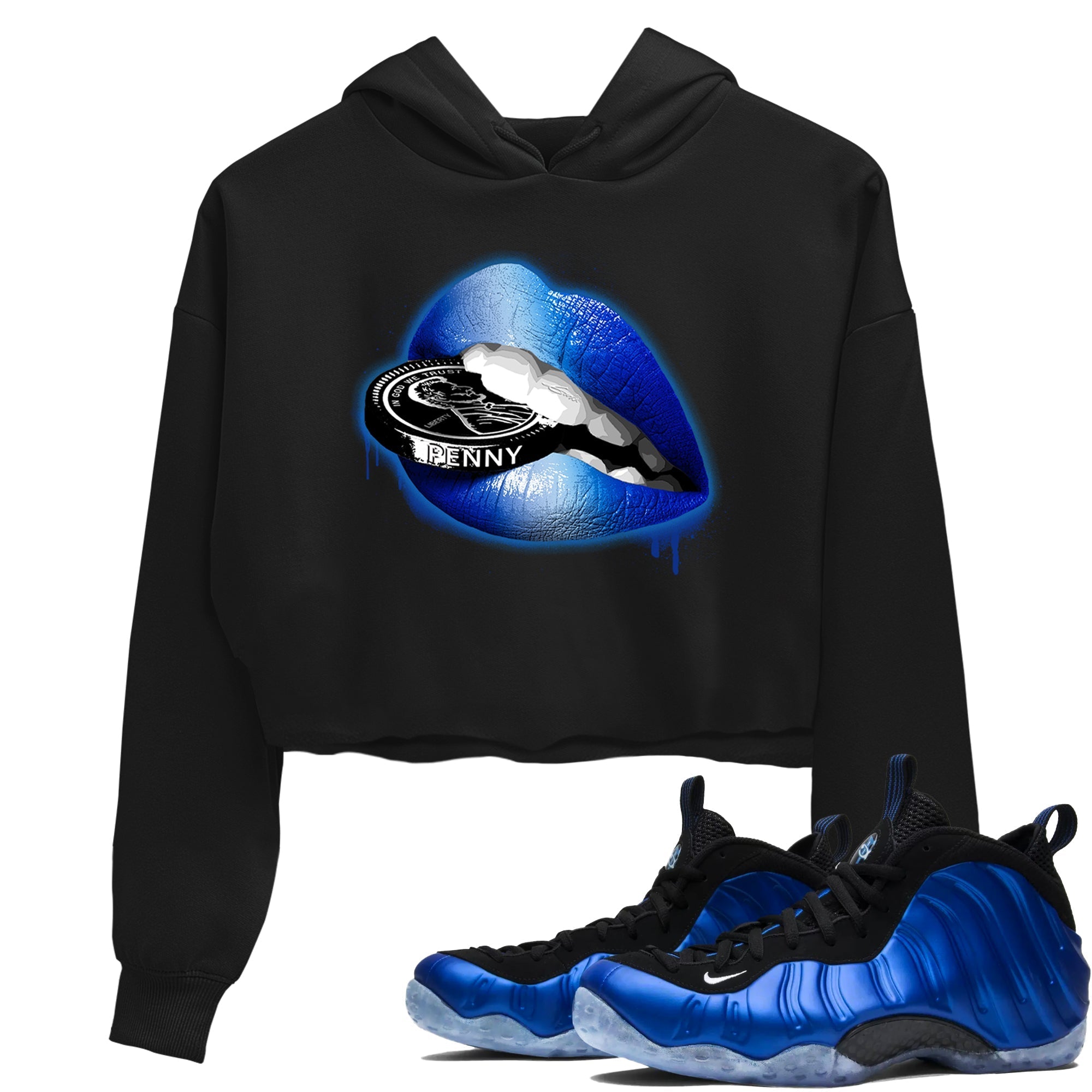 Lips Coin snkmatch Women's Top - Air Foamposite One Royal