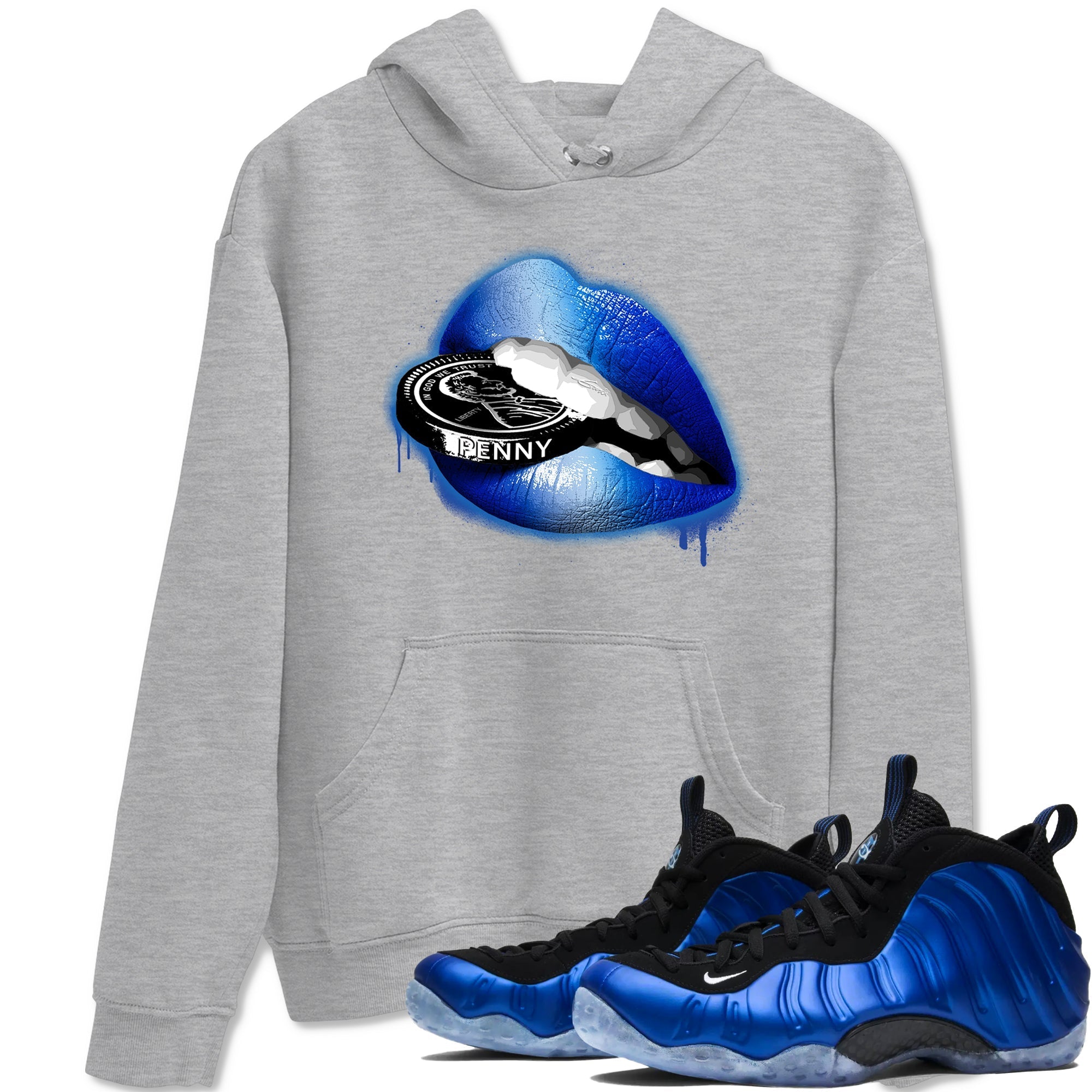 Lips Coin snkmatch Tees - Air Foamposite One Royal