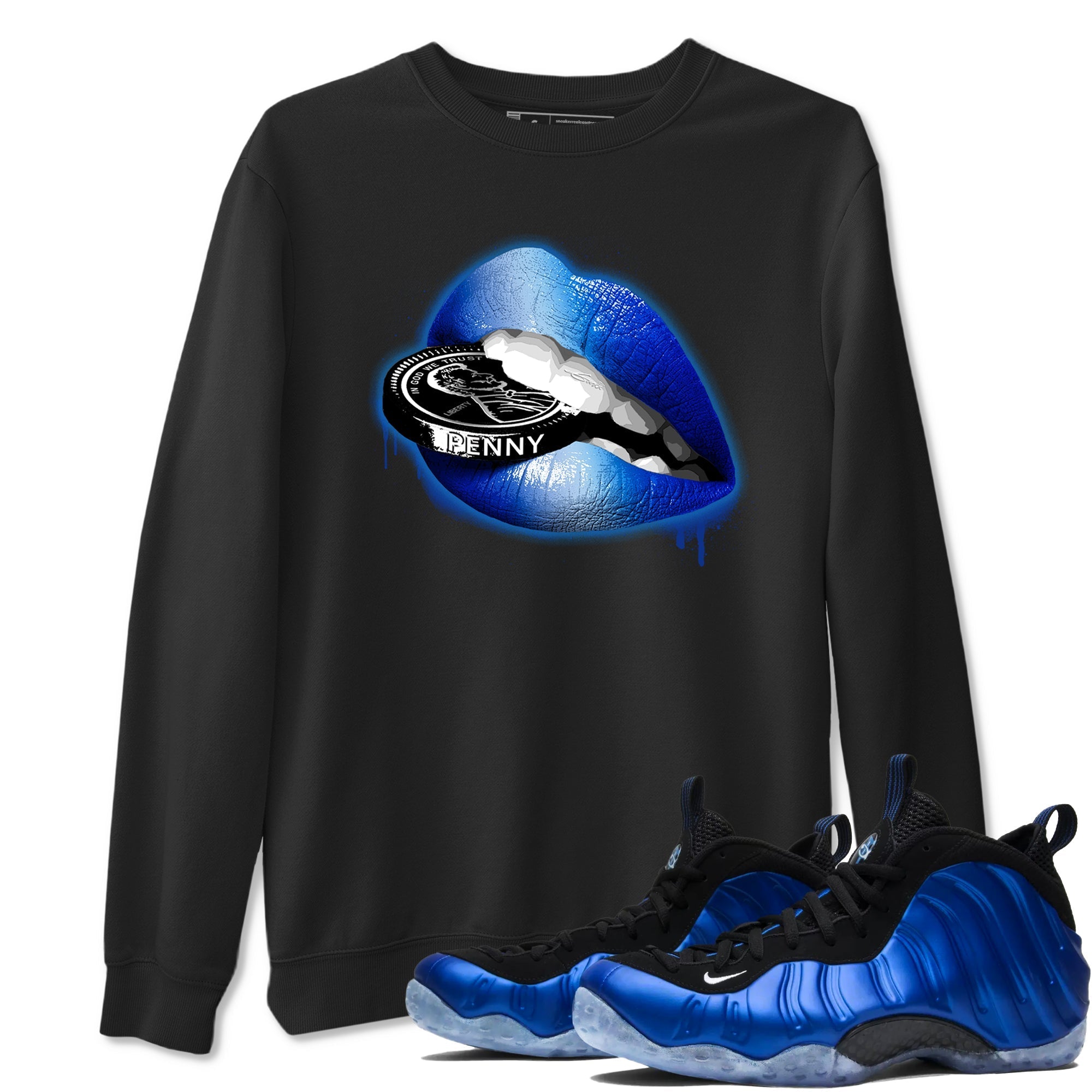 Lips Coin snkmatch Tees - Air Foamposite One Royal