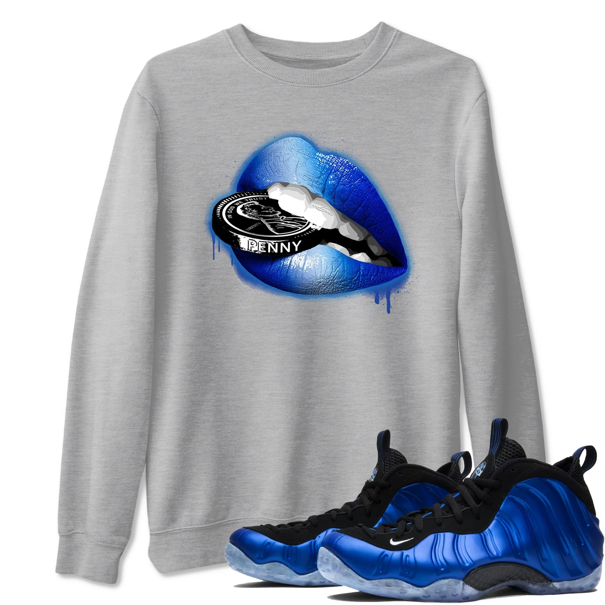 Lips Coin snkmatch Tees - Air Foamposite One Royal