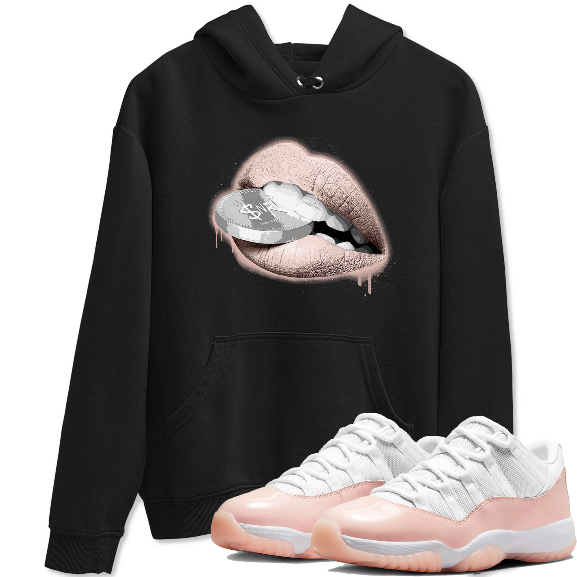 Lips Coin snkmatch Tees - Air Jordan 11 Legend Pink