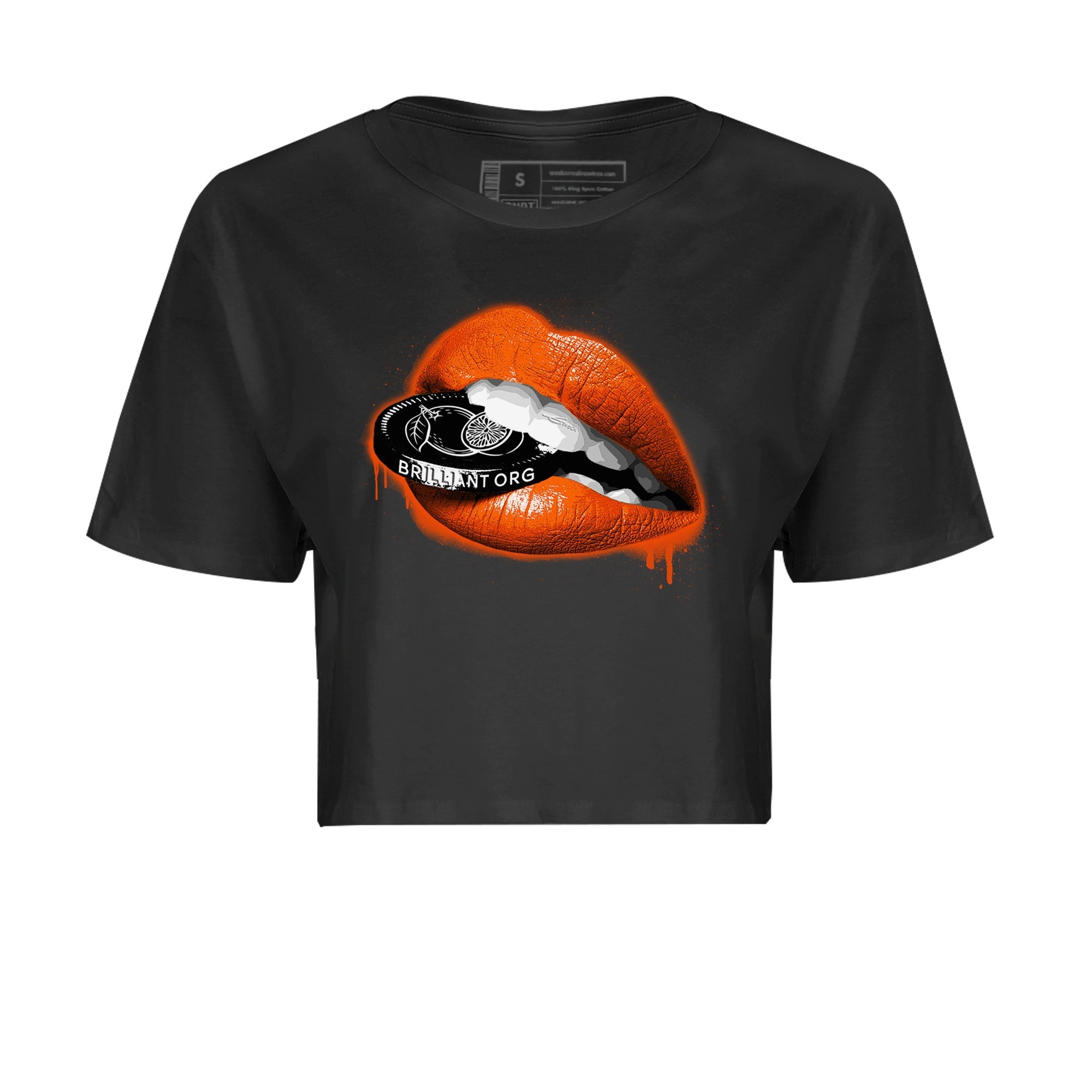Lips Coin Women's Tops - Air Jordan 12 Brilliant Orange