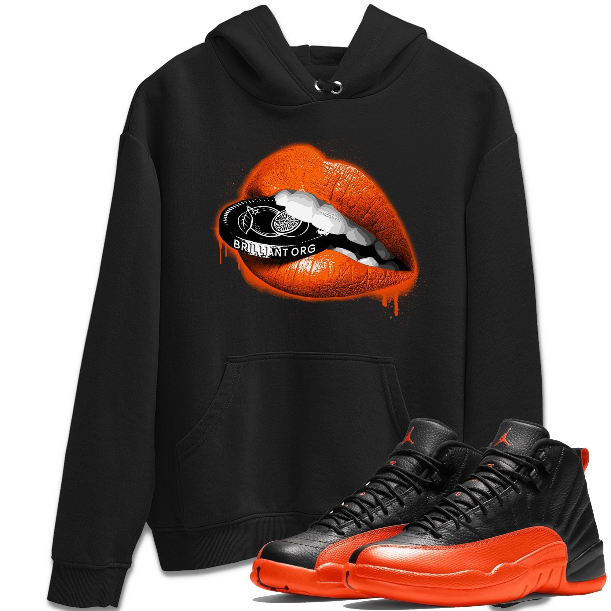 Lips Coin Unisex Tops - Air Jordan 12 Brilliant Orange