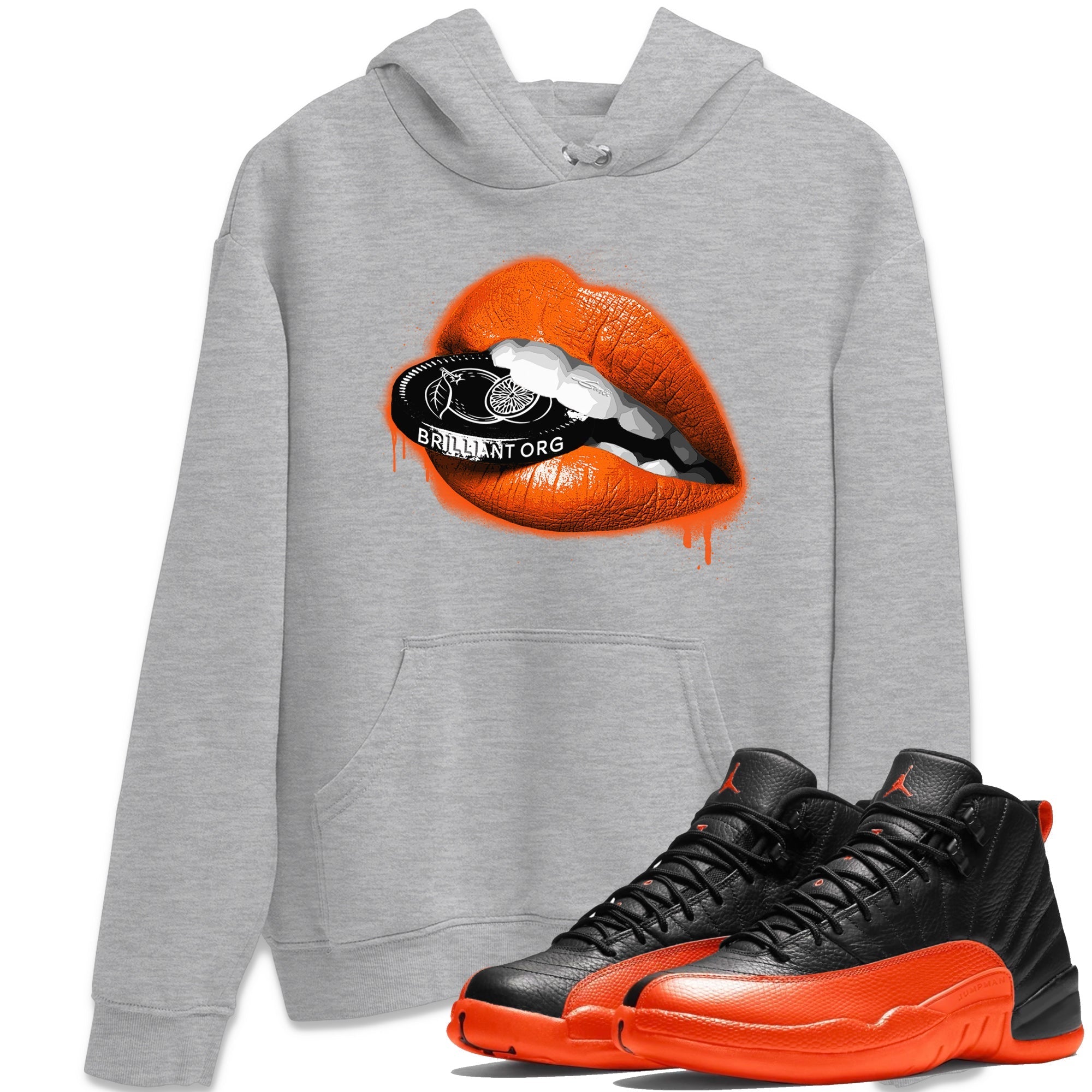Lips Coin Unisex Tops - Air Jordan 12 Brilliant Orange