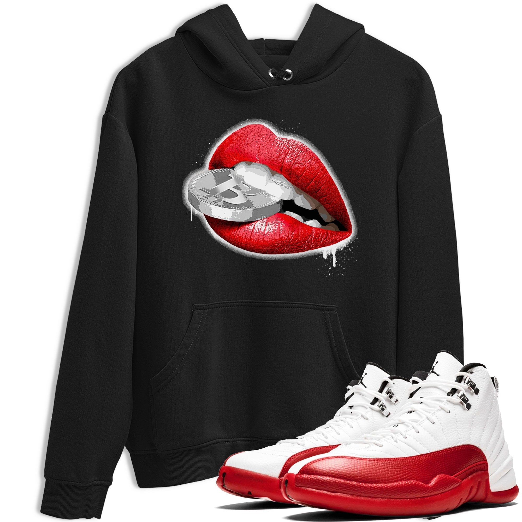 Lips Coin snkmatch Tee - Air Jordan 12 Cherry
