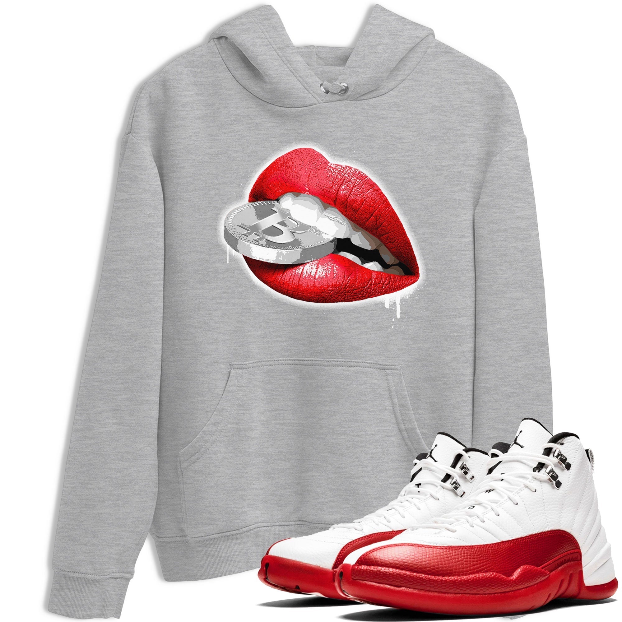 Lips Coin snkmatch Tee - Air Jordan 12 Cherry