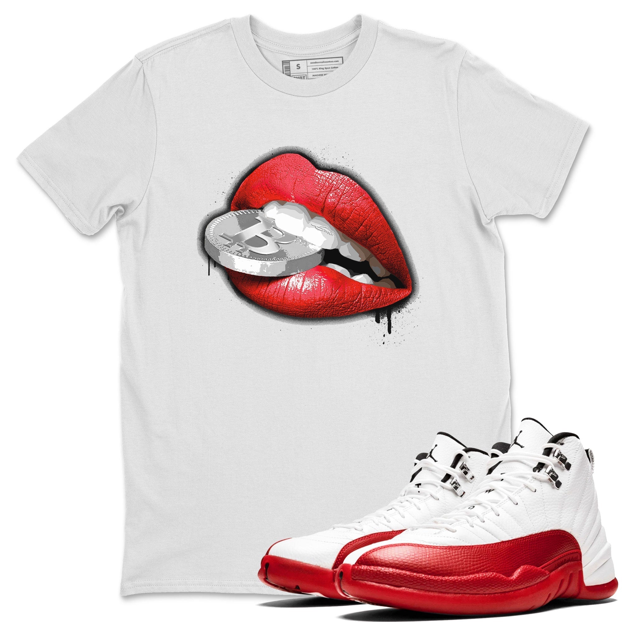 Lips Coin snkmatch Tee - Air Jordan 12 Cherry