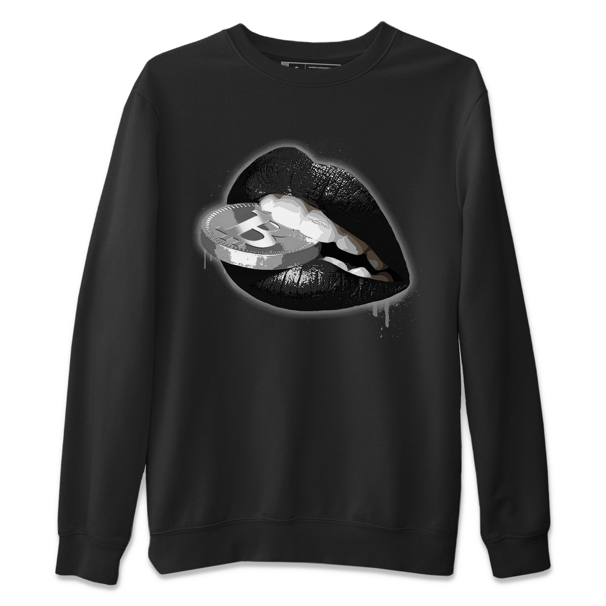 Lips Coin Unisex Tops - Air Jordan 14 Metallic Silver