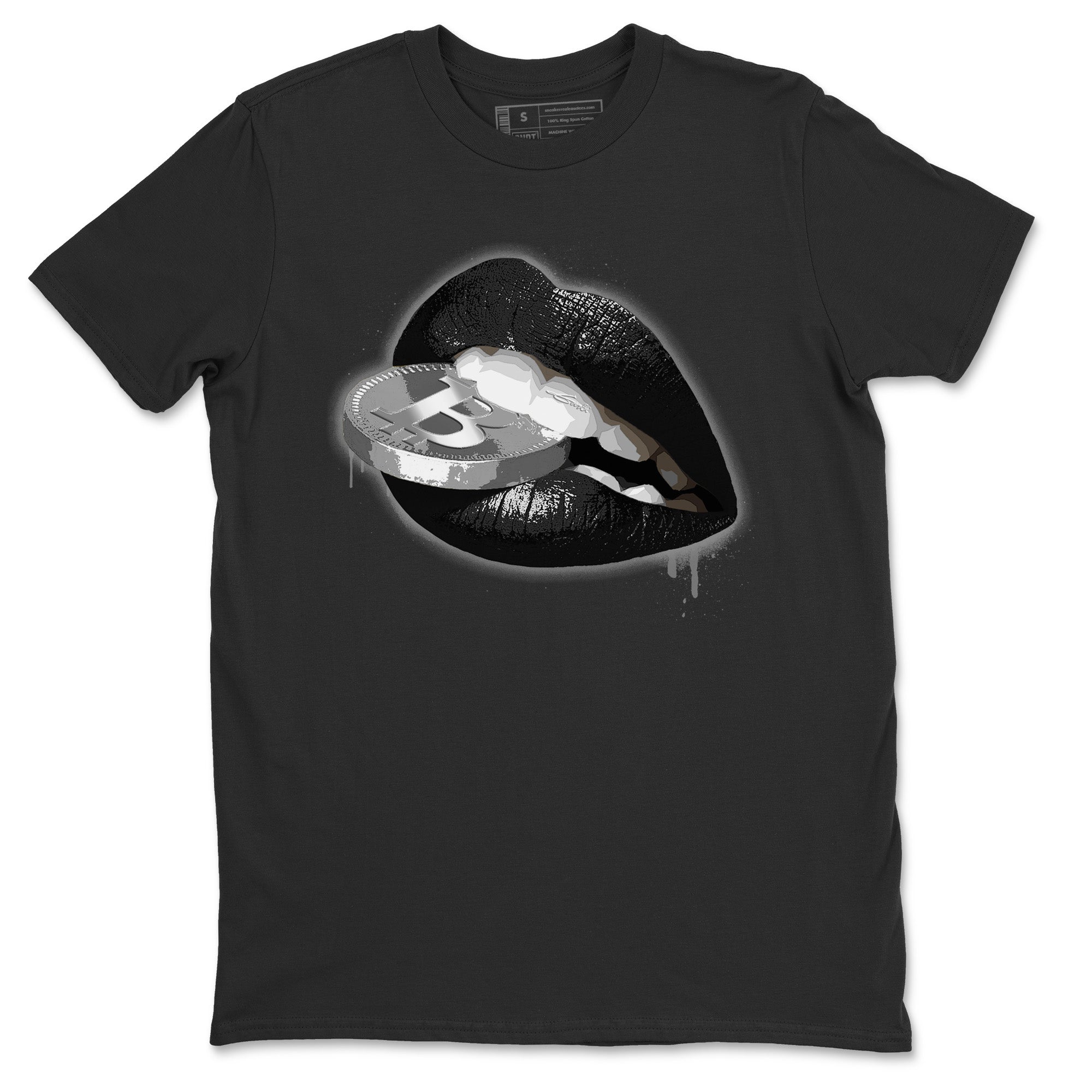 Lips Coin Unisex Tops - Air Jordan 14 Metallic Silver