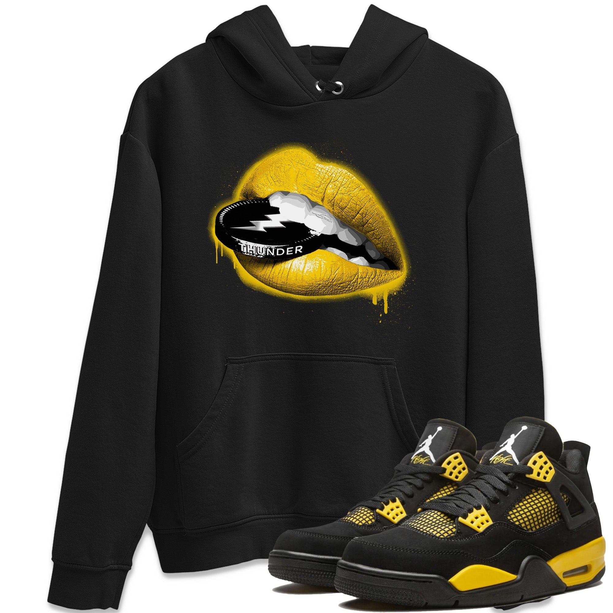 Lips Coin Unisex Tops - Air Jordan 4 Thunder