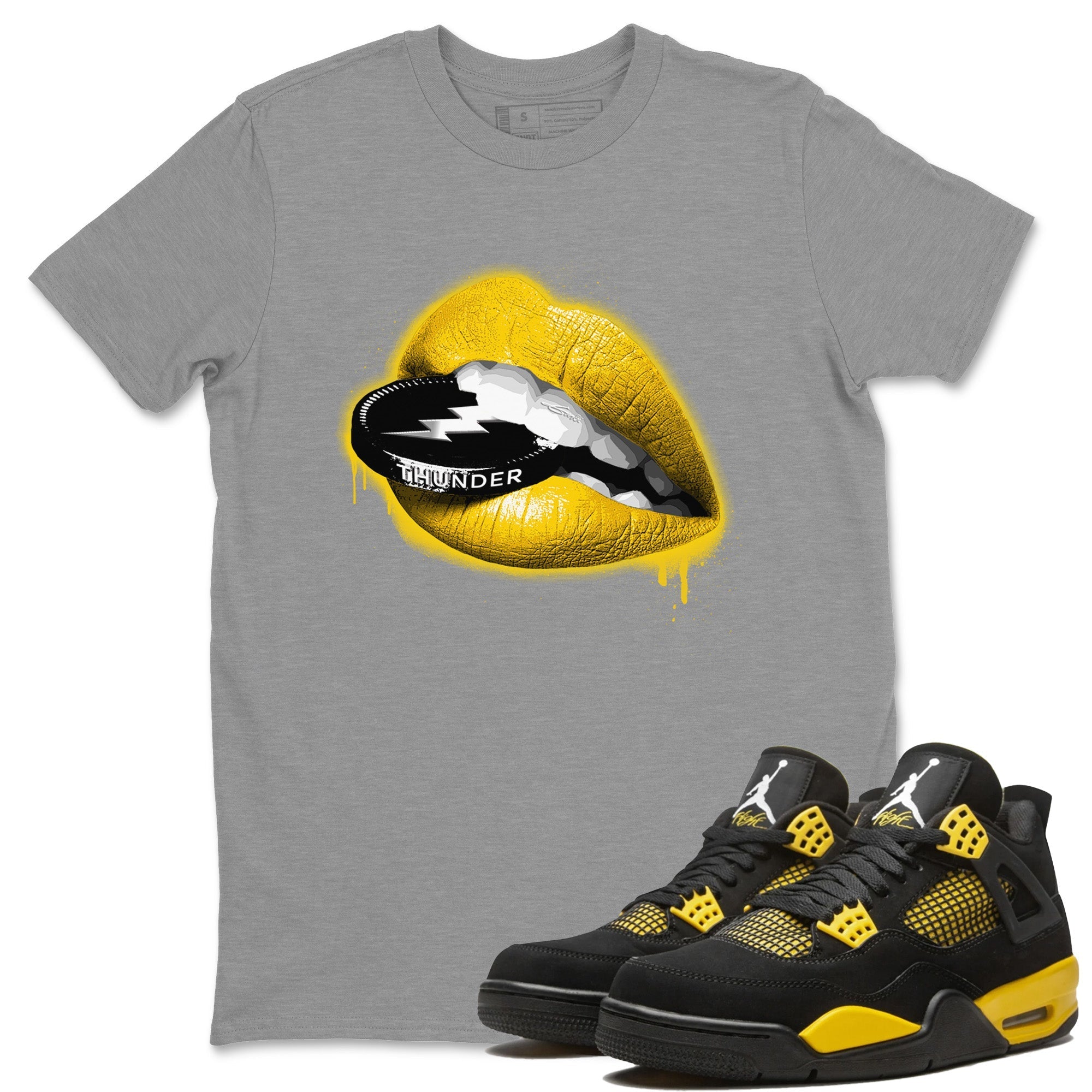 Lips Coin Unisex Tops - Air Jordan 4 Thunder