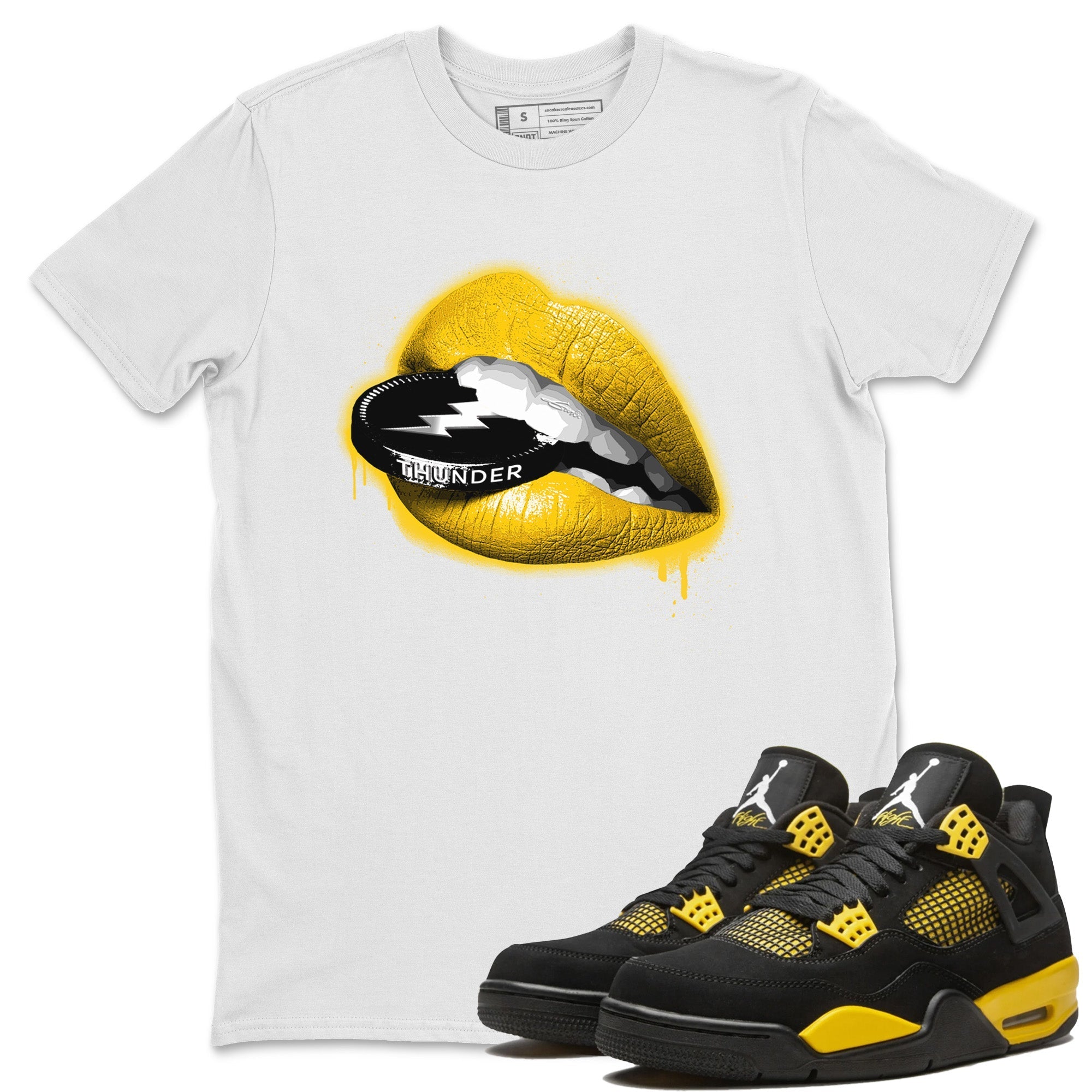 Lips Coin Unisex Tops - Air Jordan 4 Thunder