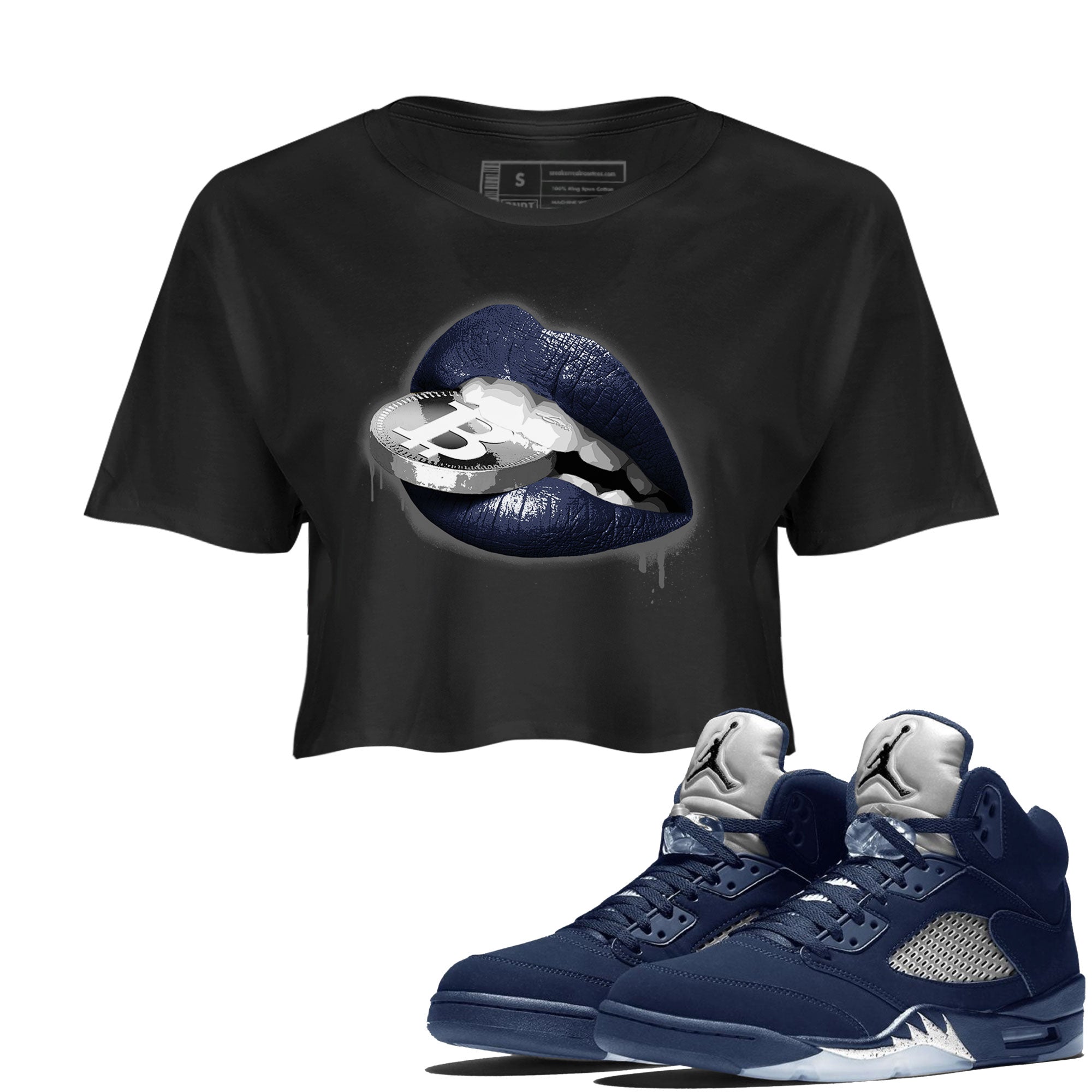 Lips Coin snkmatch Women's Top - Air Jordan 5 Georgetown
