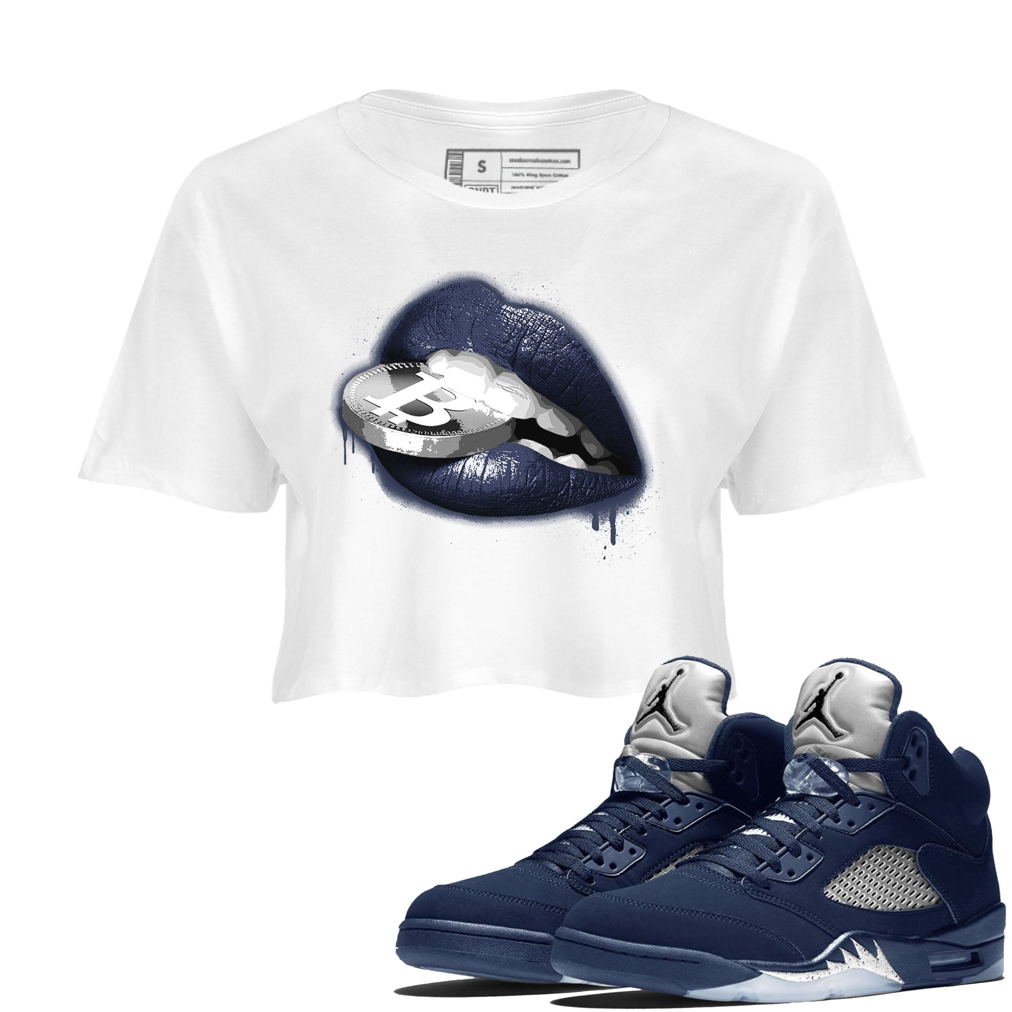 Lips Coin snkmatch Women's Top - Air Jordan 5 Georgetown