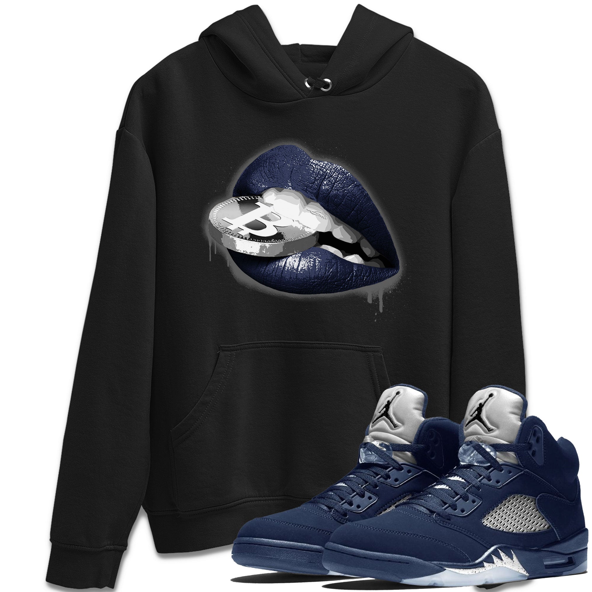 Lips Coin snkmatch Tee - Air Jordan 5 Georgetown