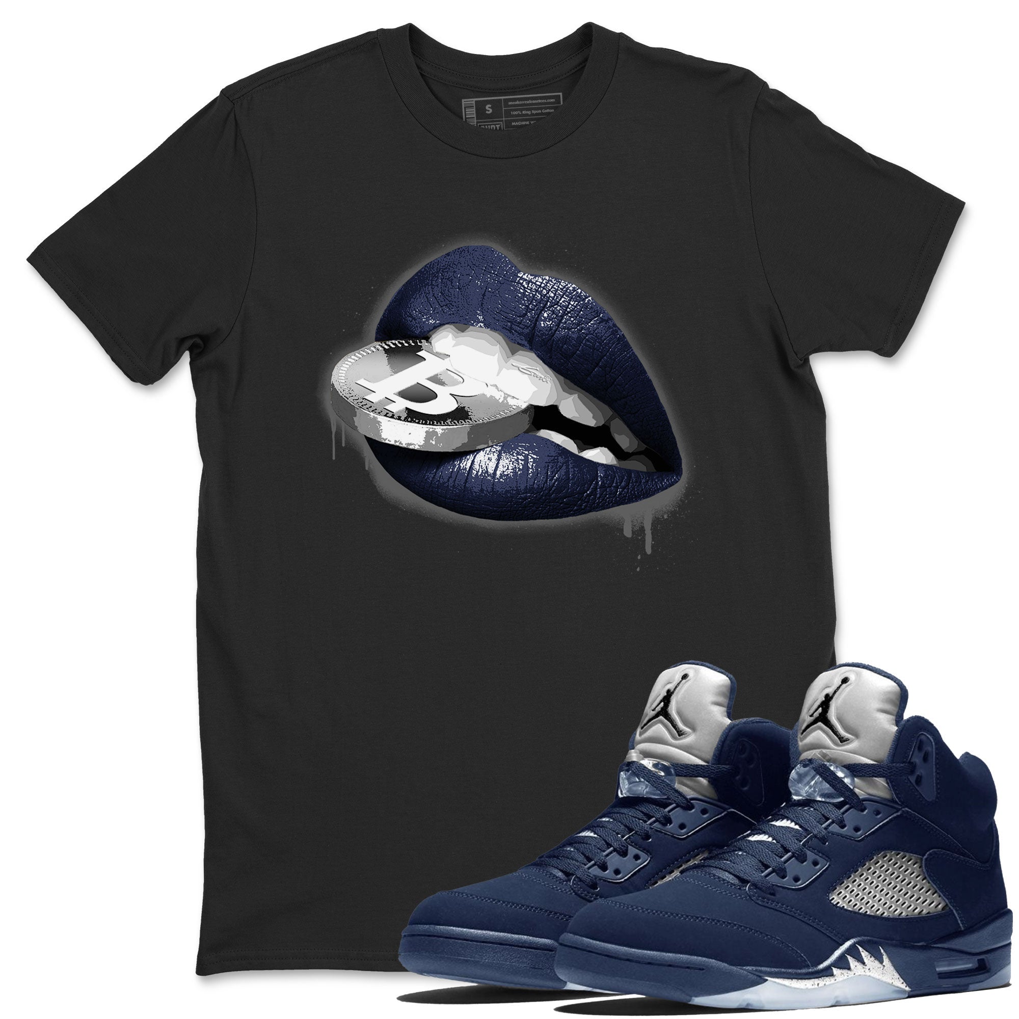 Lips Coin snkmatch Tee - Air Jordan 5 Georgetown