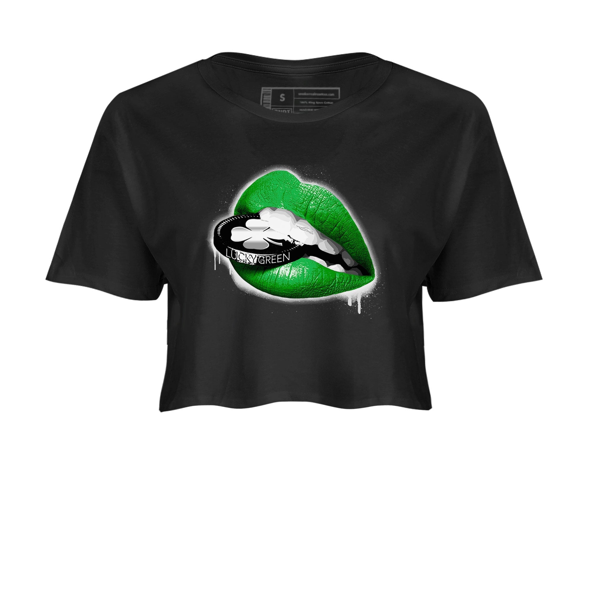 Lips Coin snkmatch Women's Top - Air Jordan 5 Lucky Green