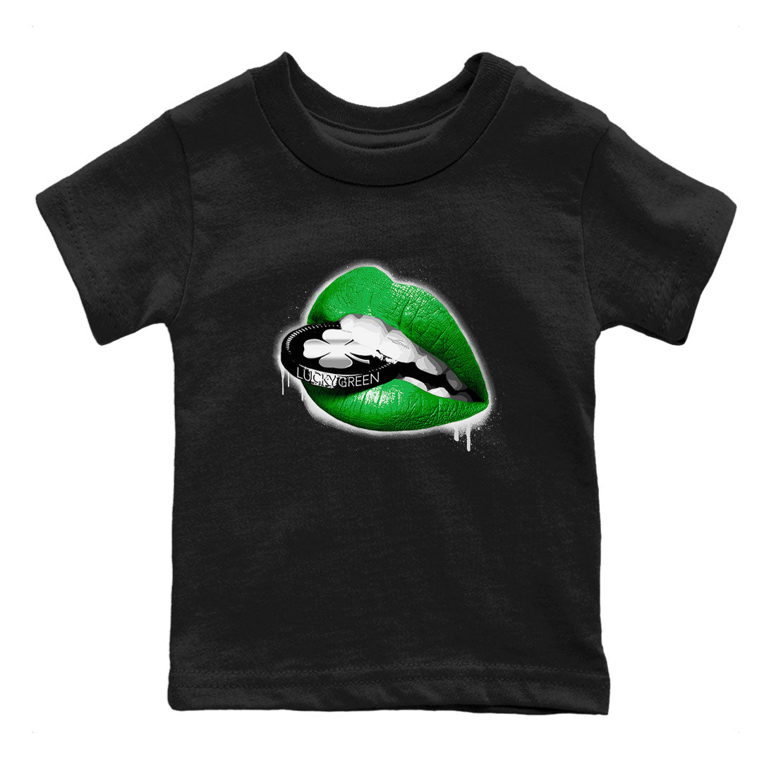 Lips Coin snkmatch Tee Kids - Air Jordan 5 Lucky Green
